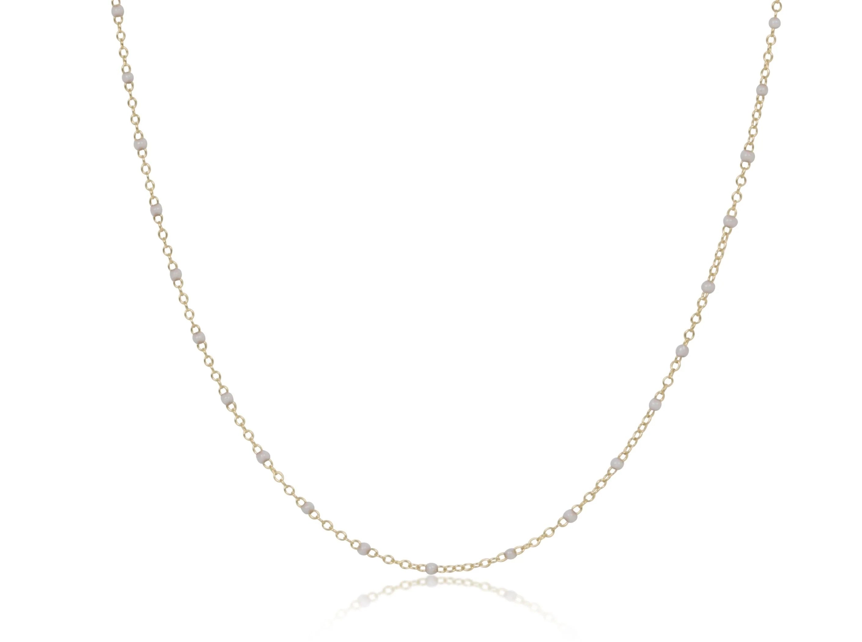 15" Choker Simplicity Chain Gold - 2mm Pearl