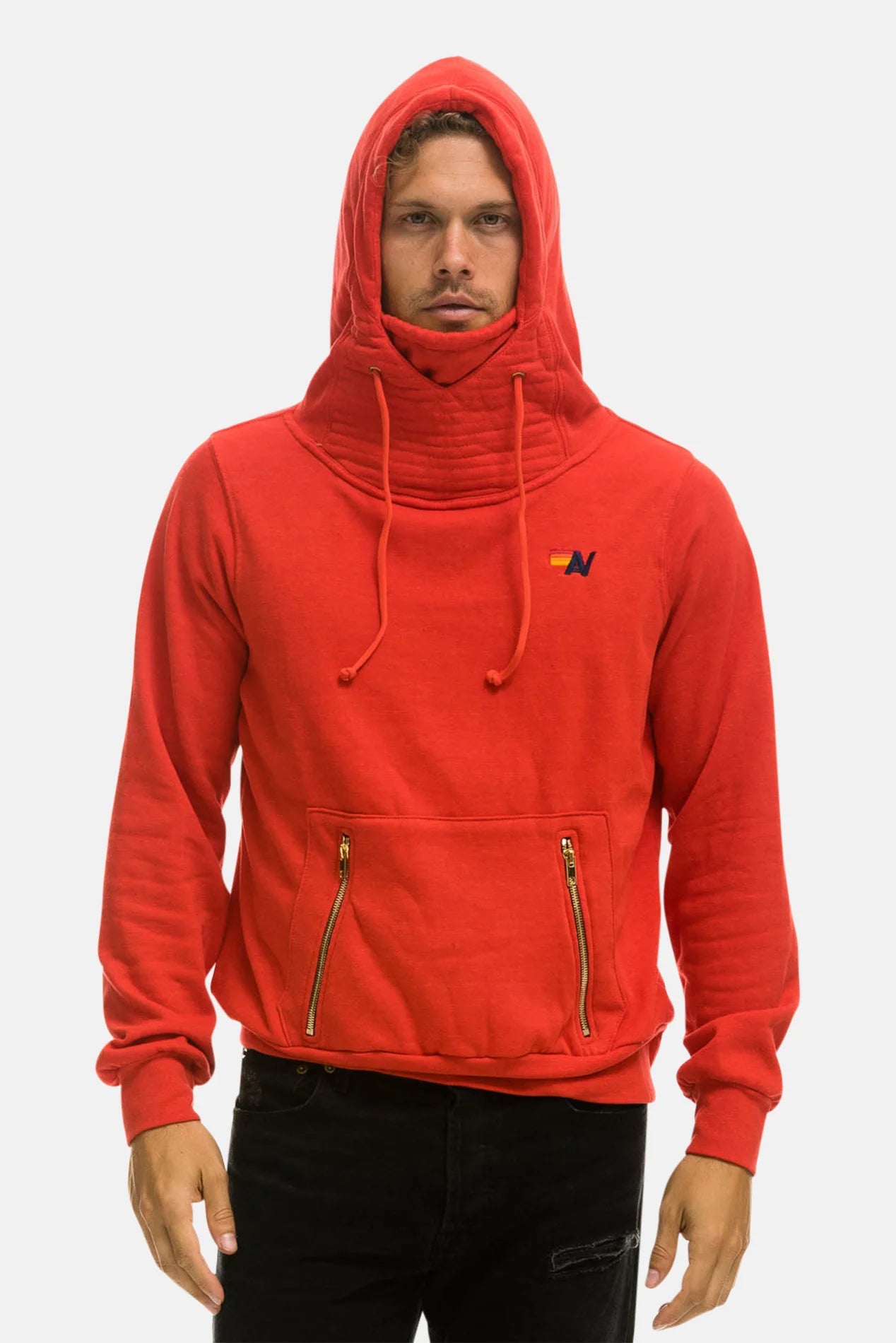 Aviator Nation Ninja Pullover Hoodie Red