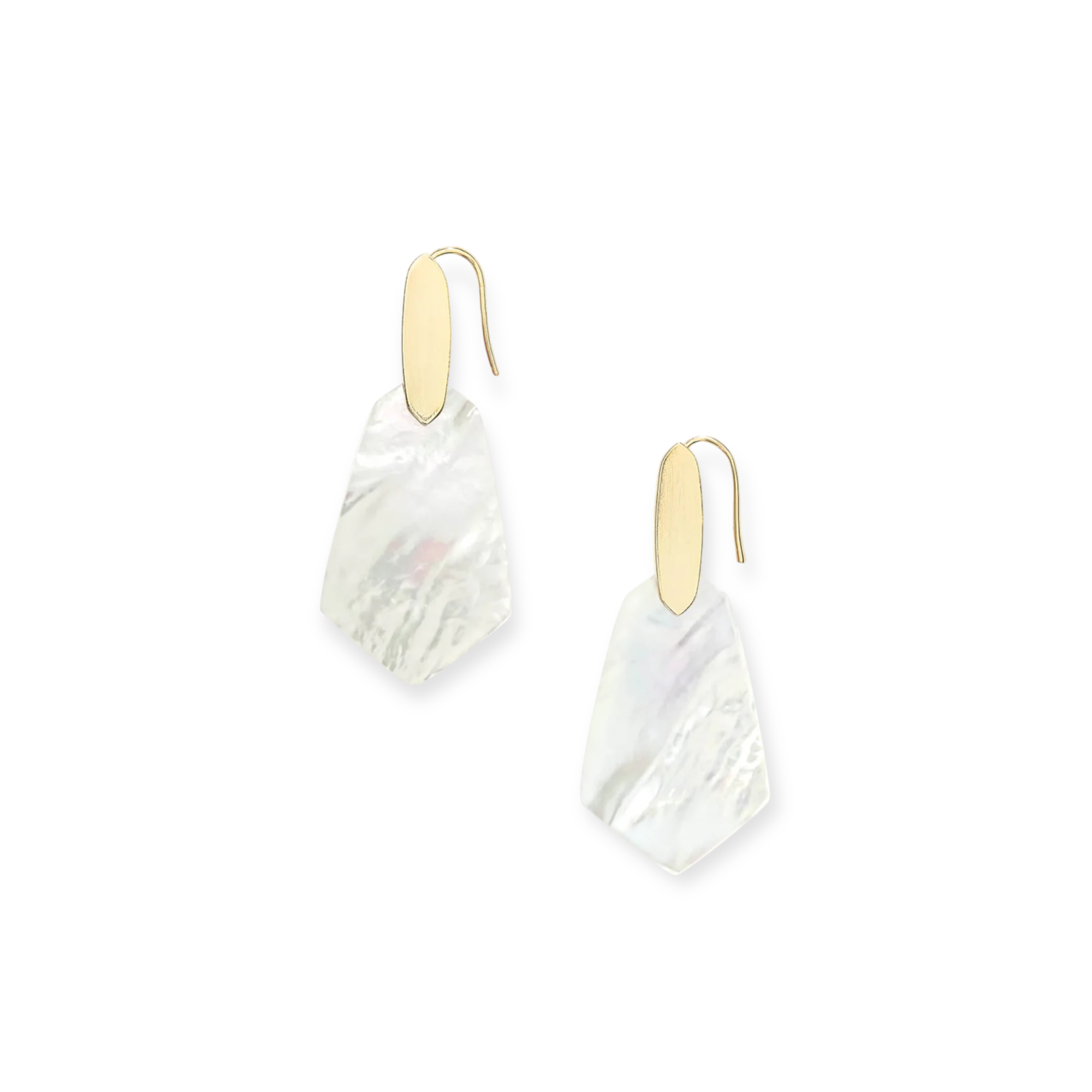 Camila Gold Earrings in Ivory Mother-of-Pearl