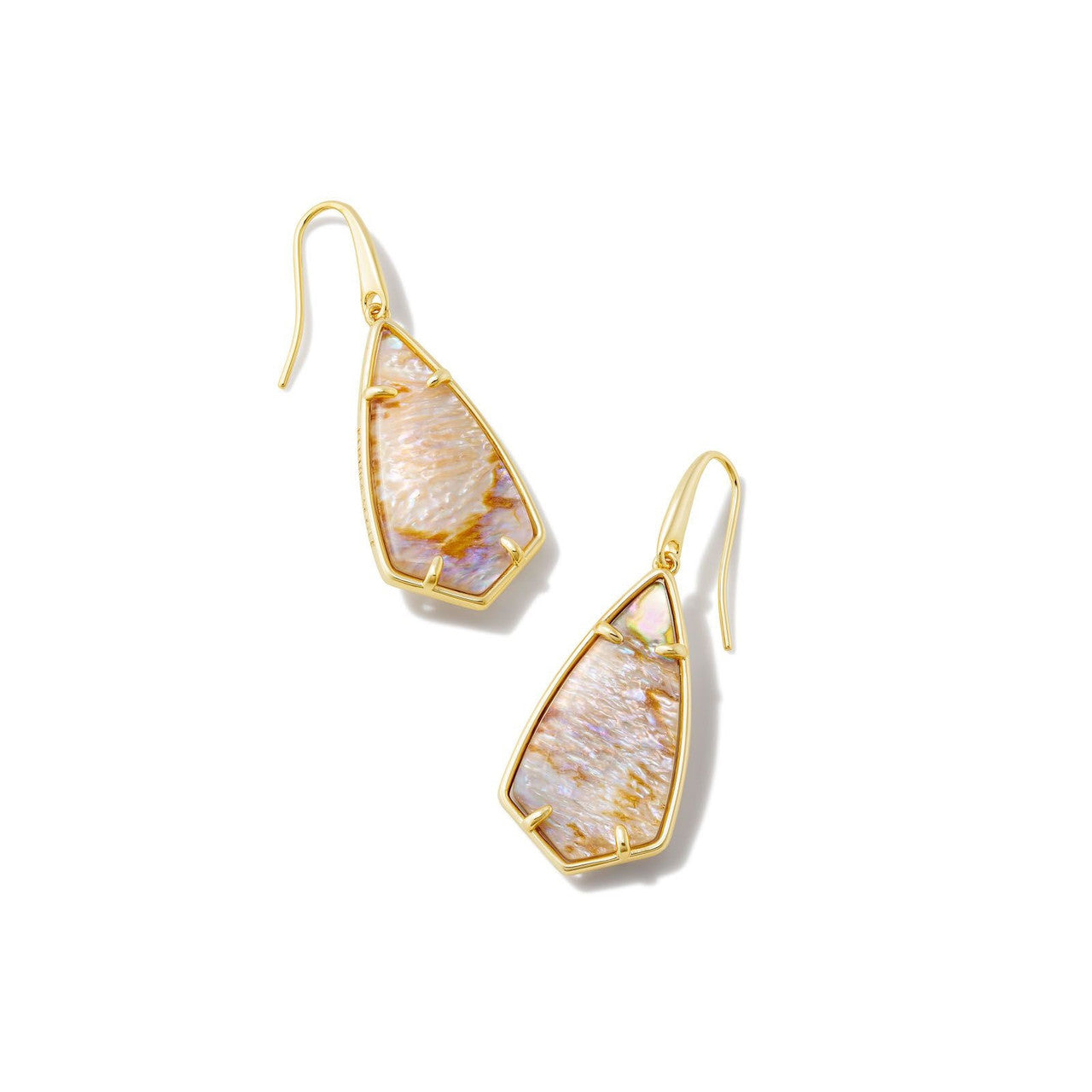 Camry Gold Earrings in Iridescent Abalone