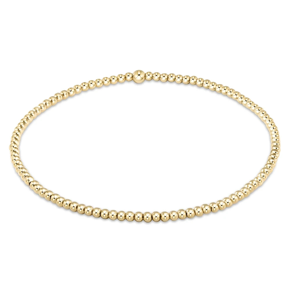 Classic Gold 2mm Bead Bracelet