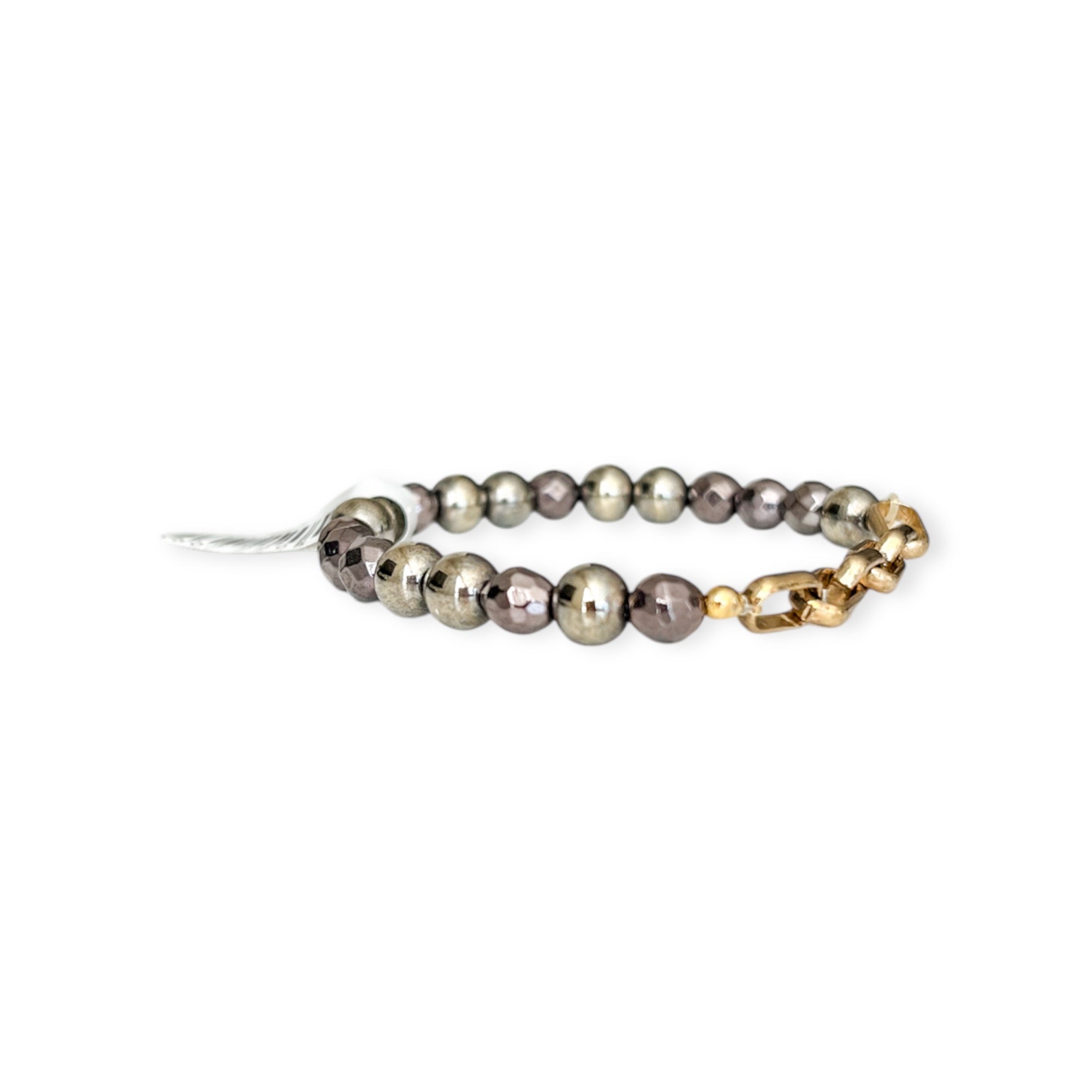 Stretch Mix Bead & Chain Bracelet