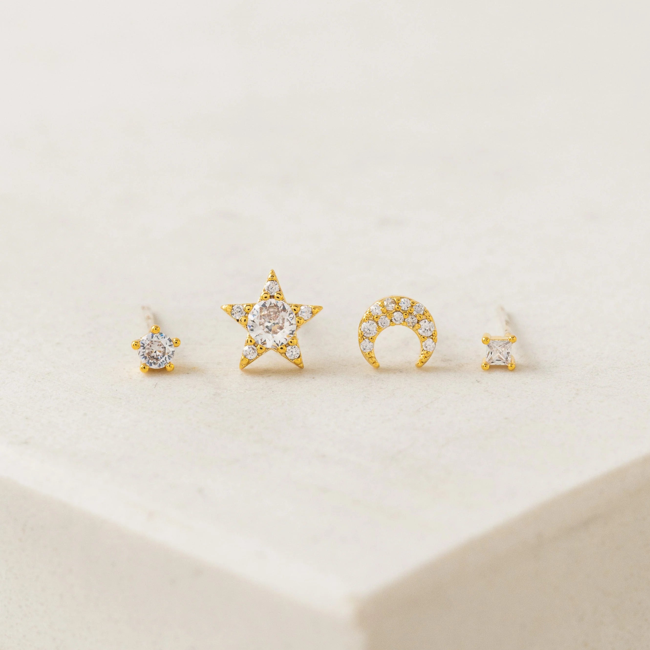 Cosmos Ear Stack Earrings Gold