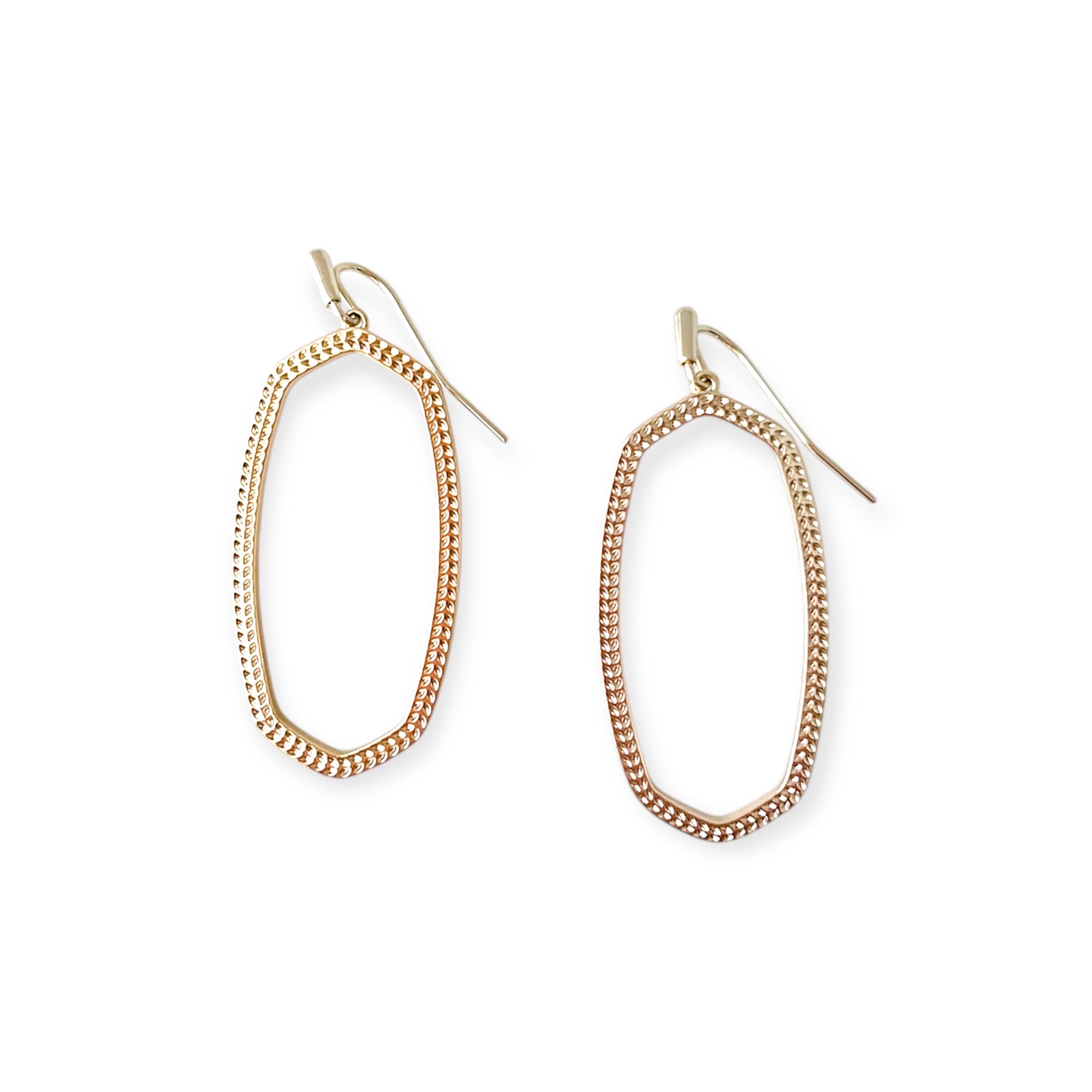 Danielle Open Frame Gold Earrings