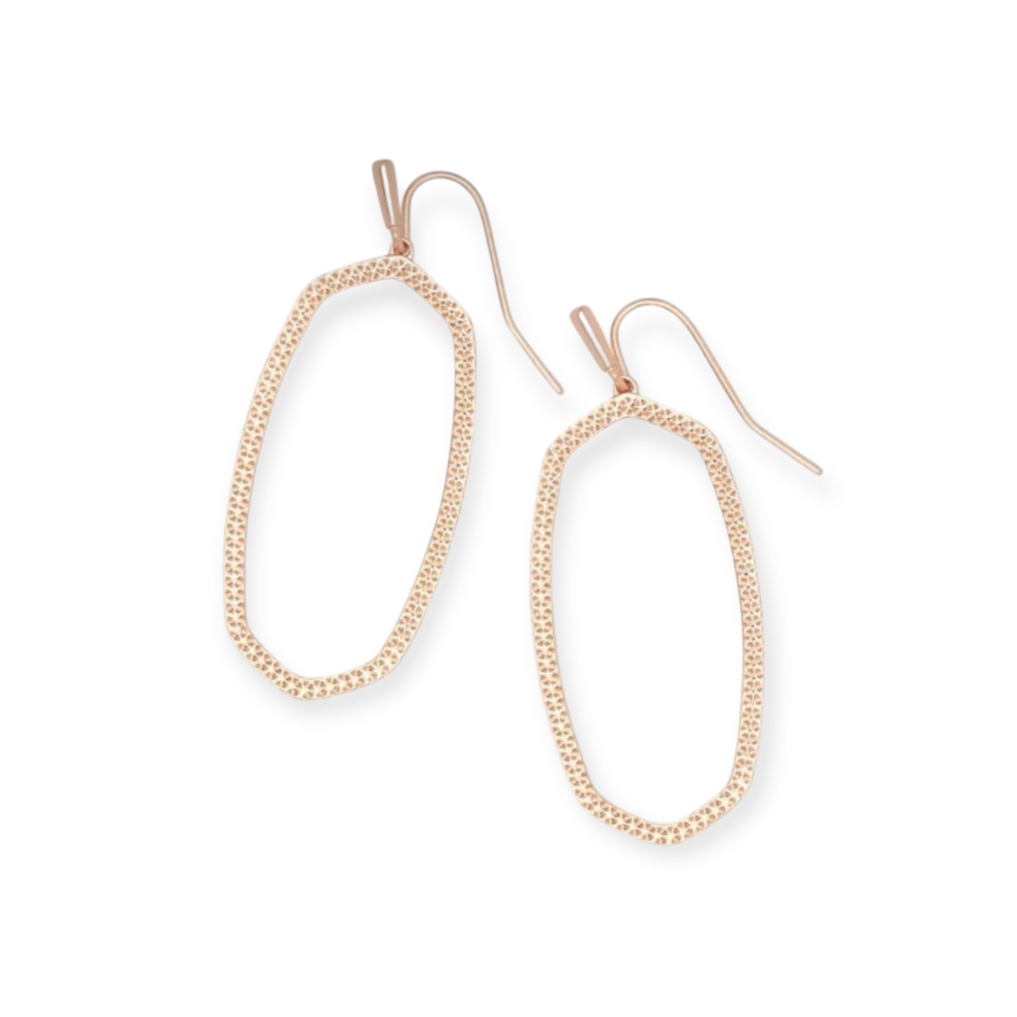 Danielle Open Frame Gold Earrings