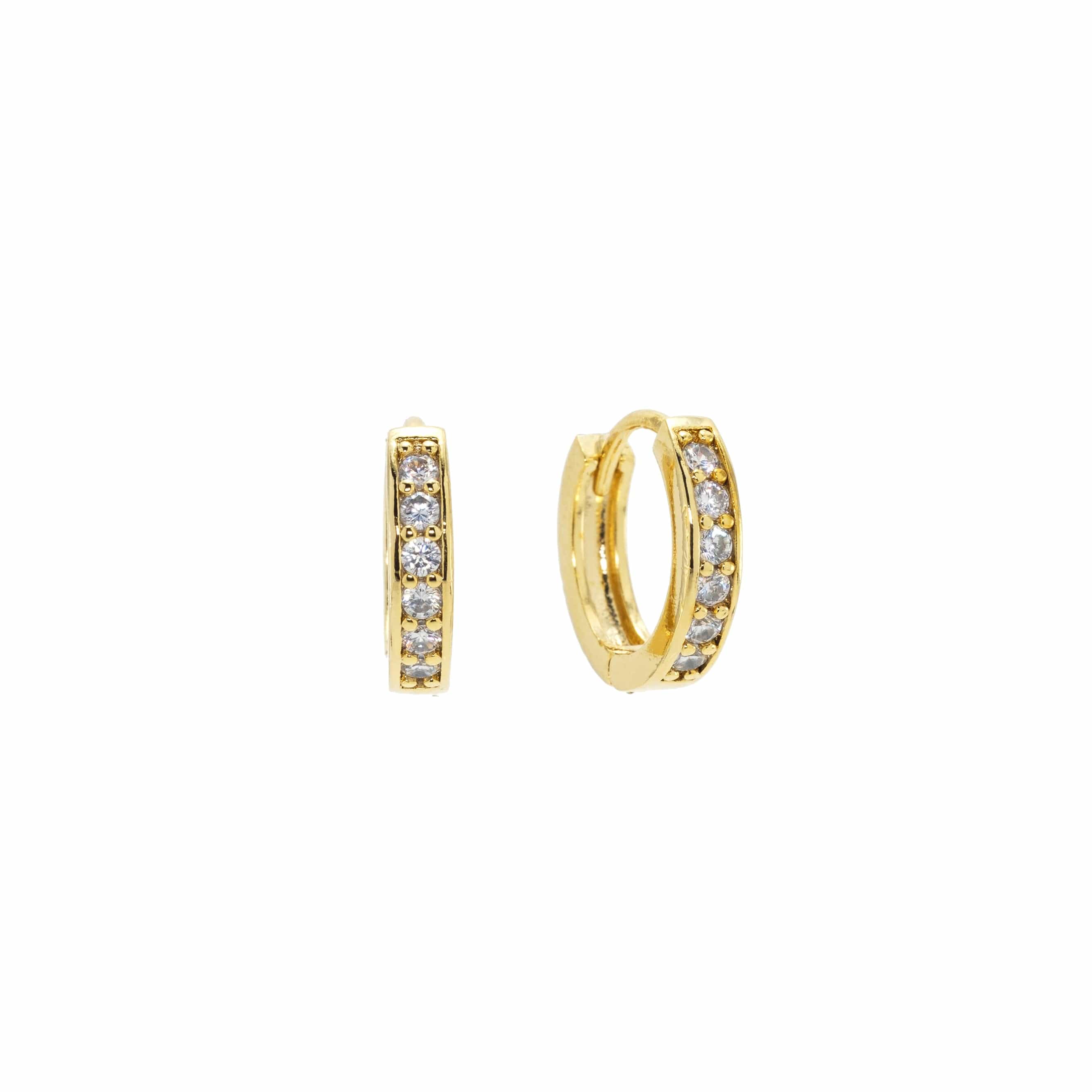 Desi 12mm Huggie Hoop Earrings Gold