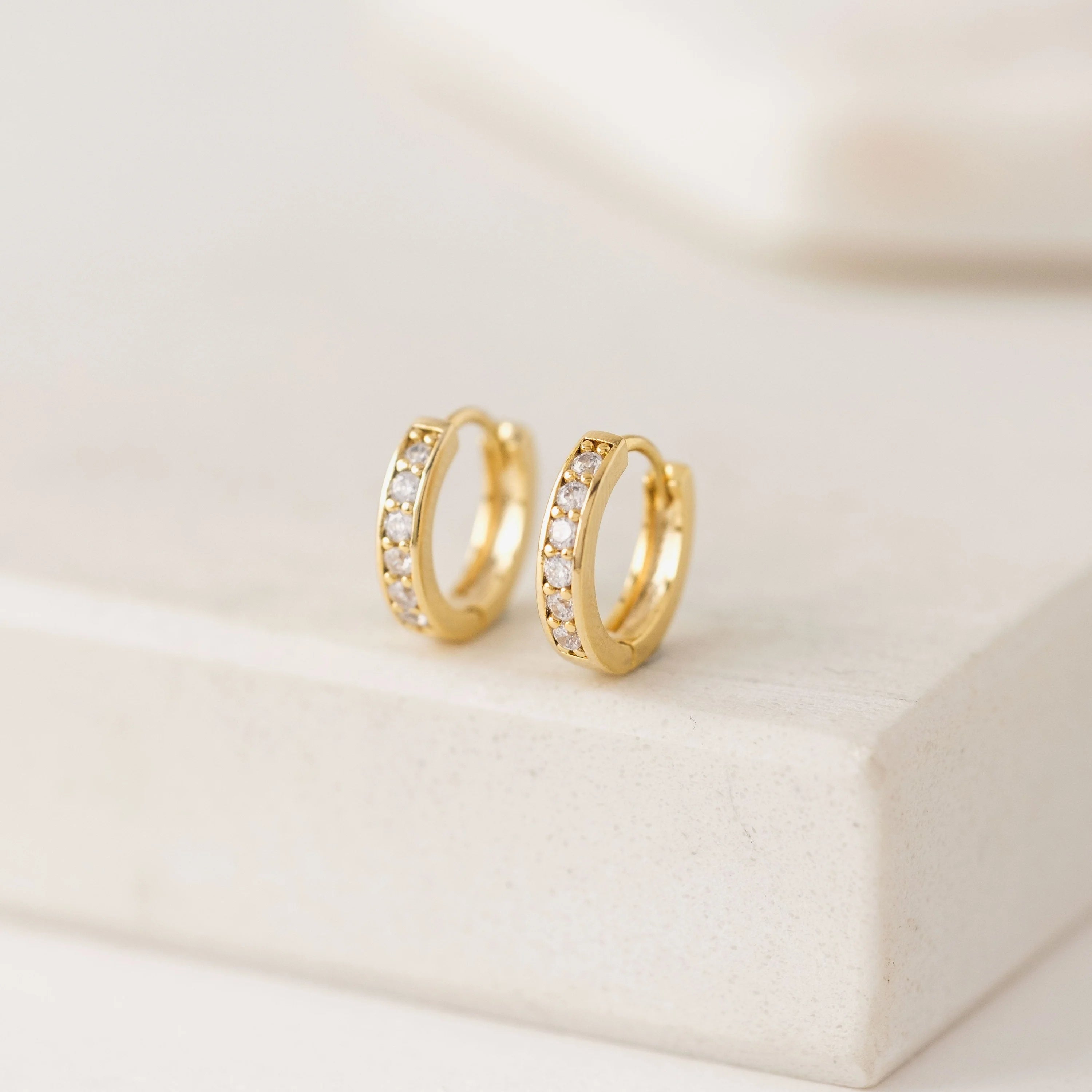 Desi 12mm Huggie Hoop Earrings Gold