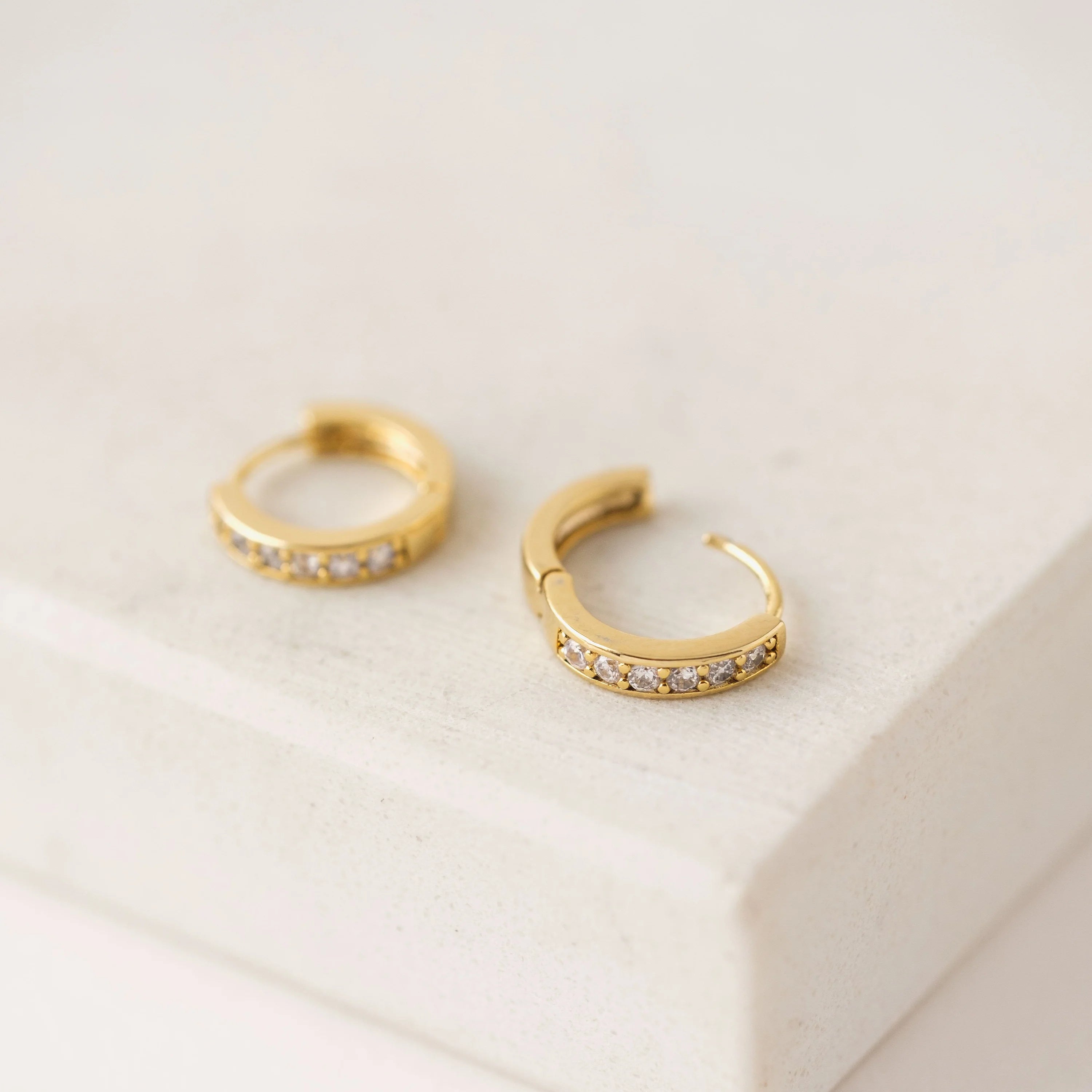 Desi 12mm Huggie Hoop Earrings Gold