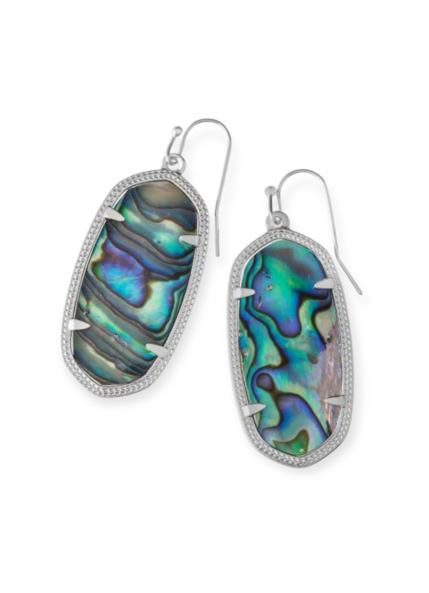 Elle Earring Rhodium Abalone Shell