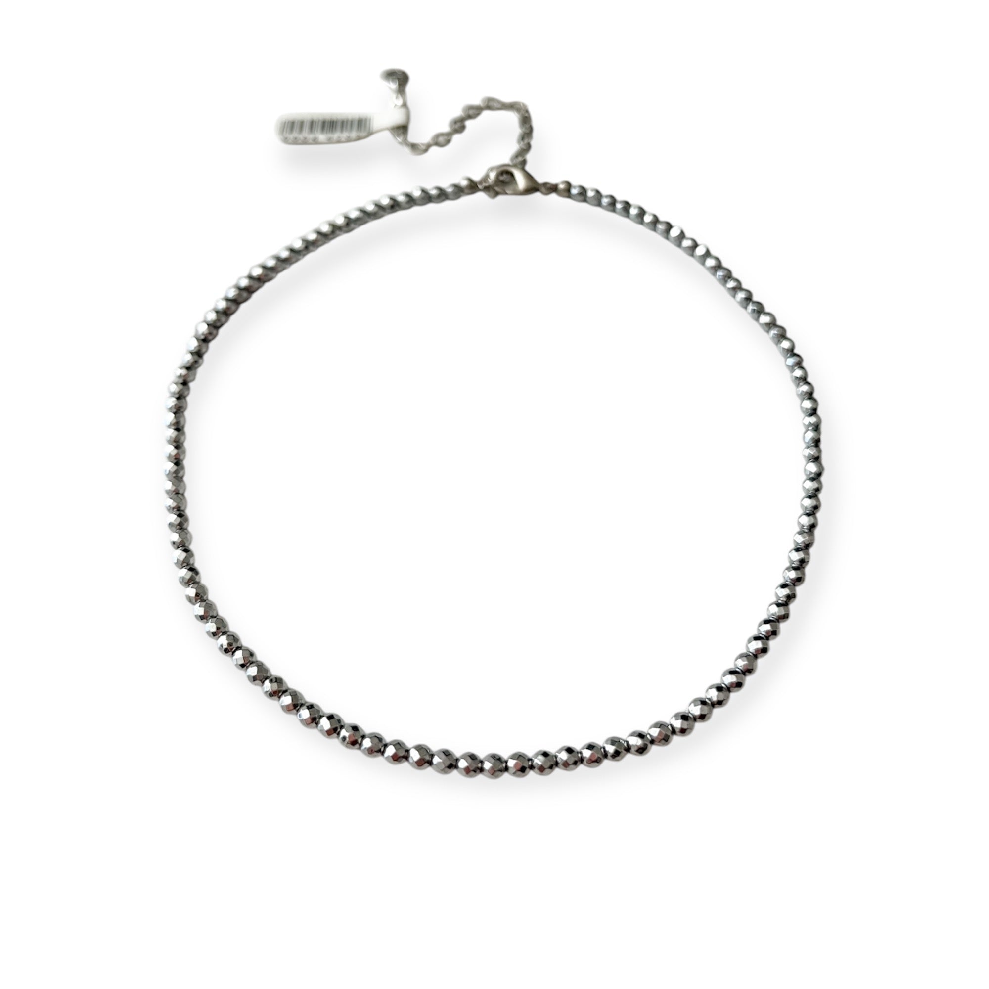 Gigi Bright Silver Choker Necklace