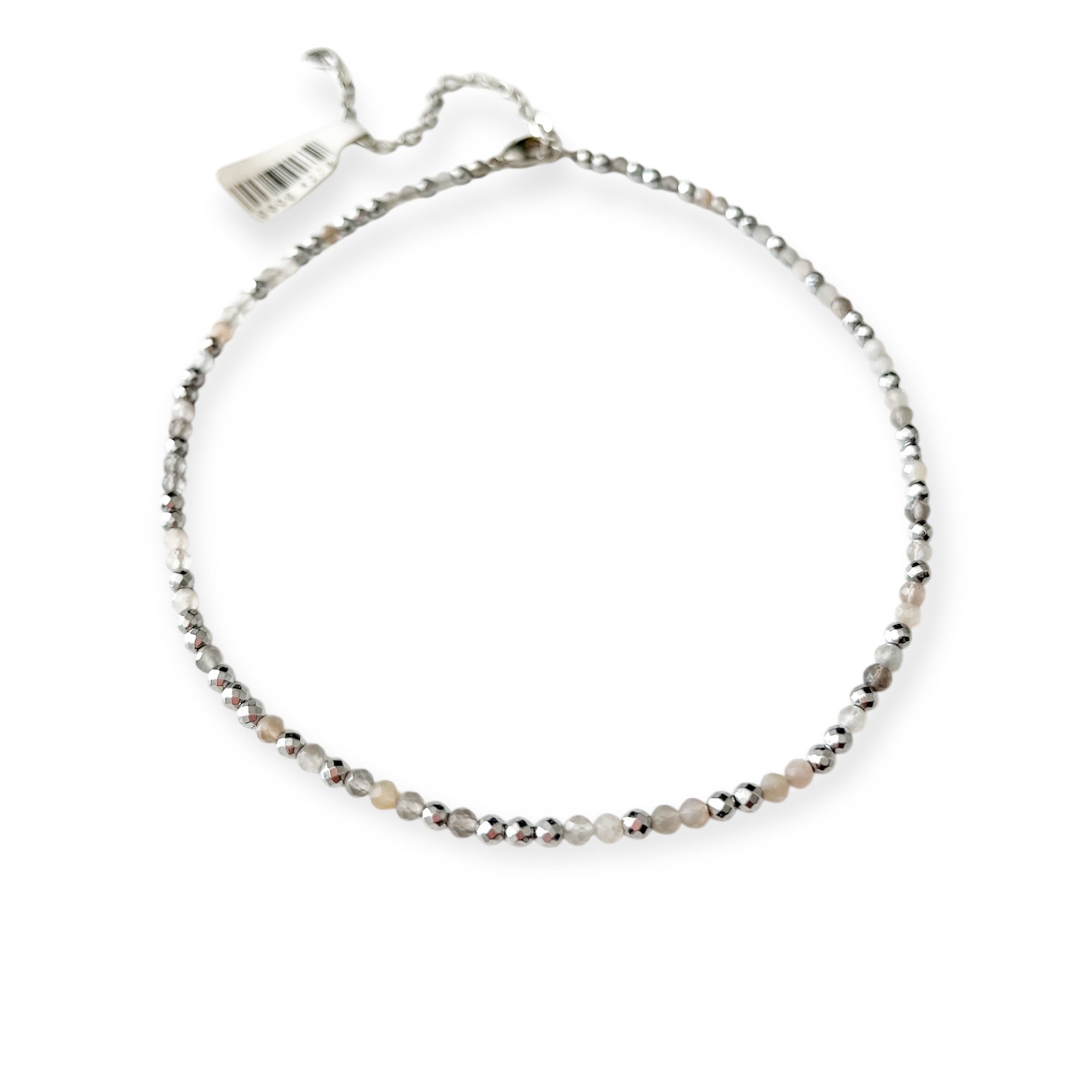 Gigi Silver & Ivory Mix Choker Necklace