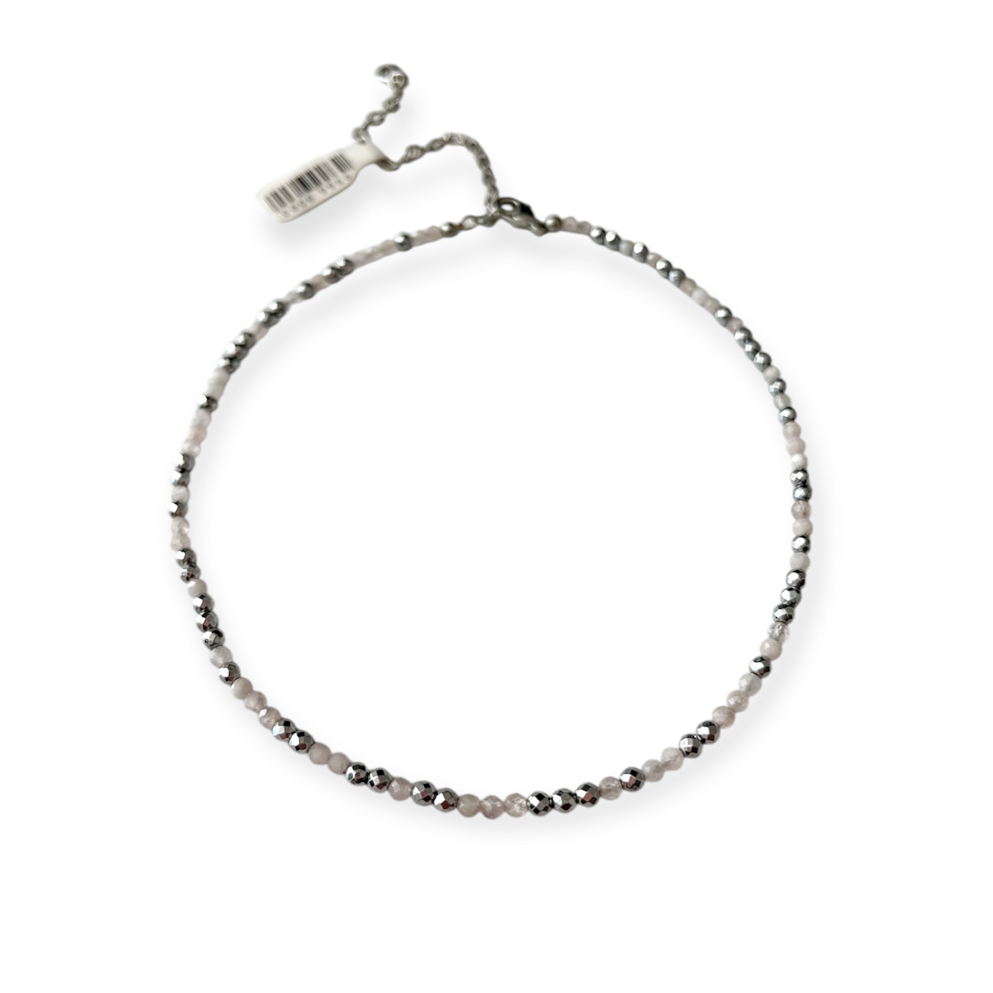 Gigi Silver & Smoke Mix Choker Necklace