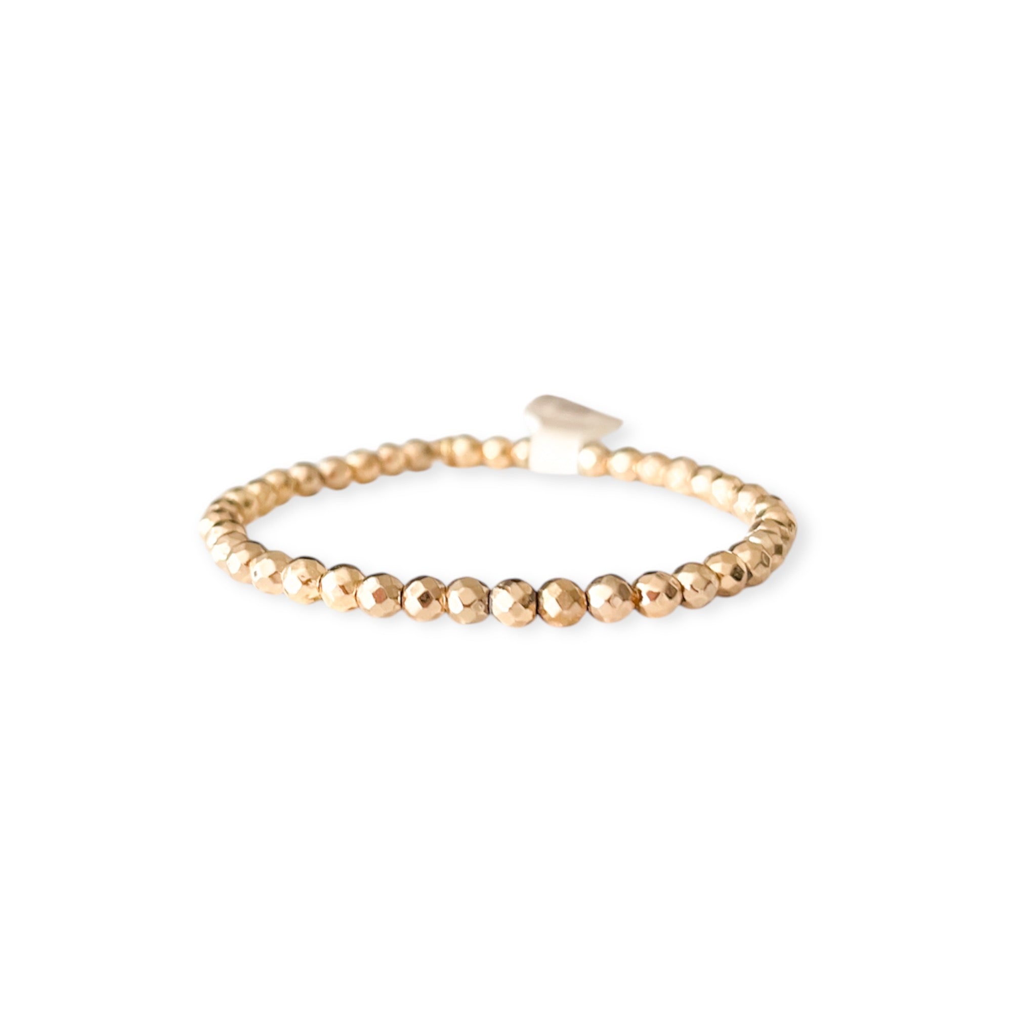 Gold Stretch Mini Bead Bracelet