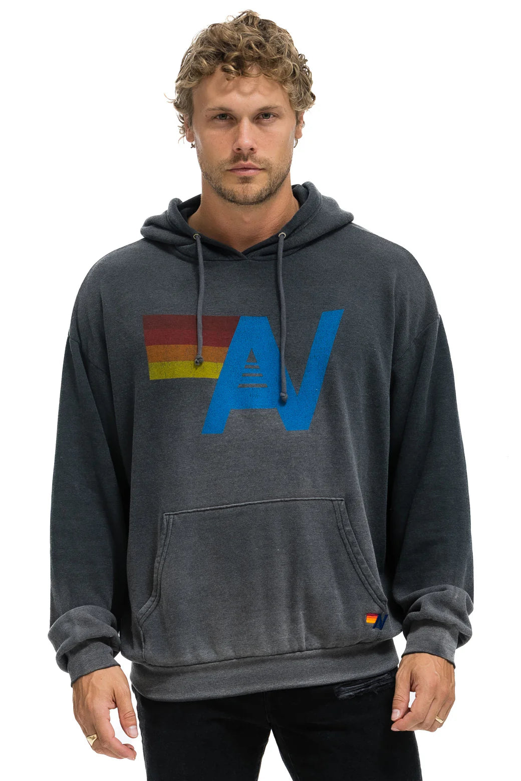 Vintage Logo Pullover Hoodie Relaxed-Faded Smoke