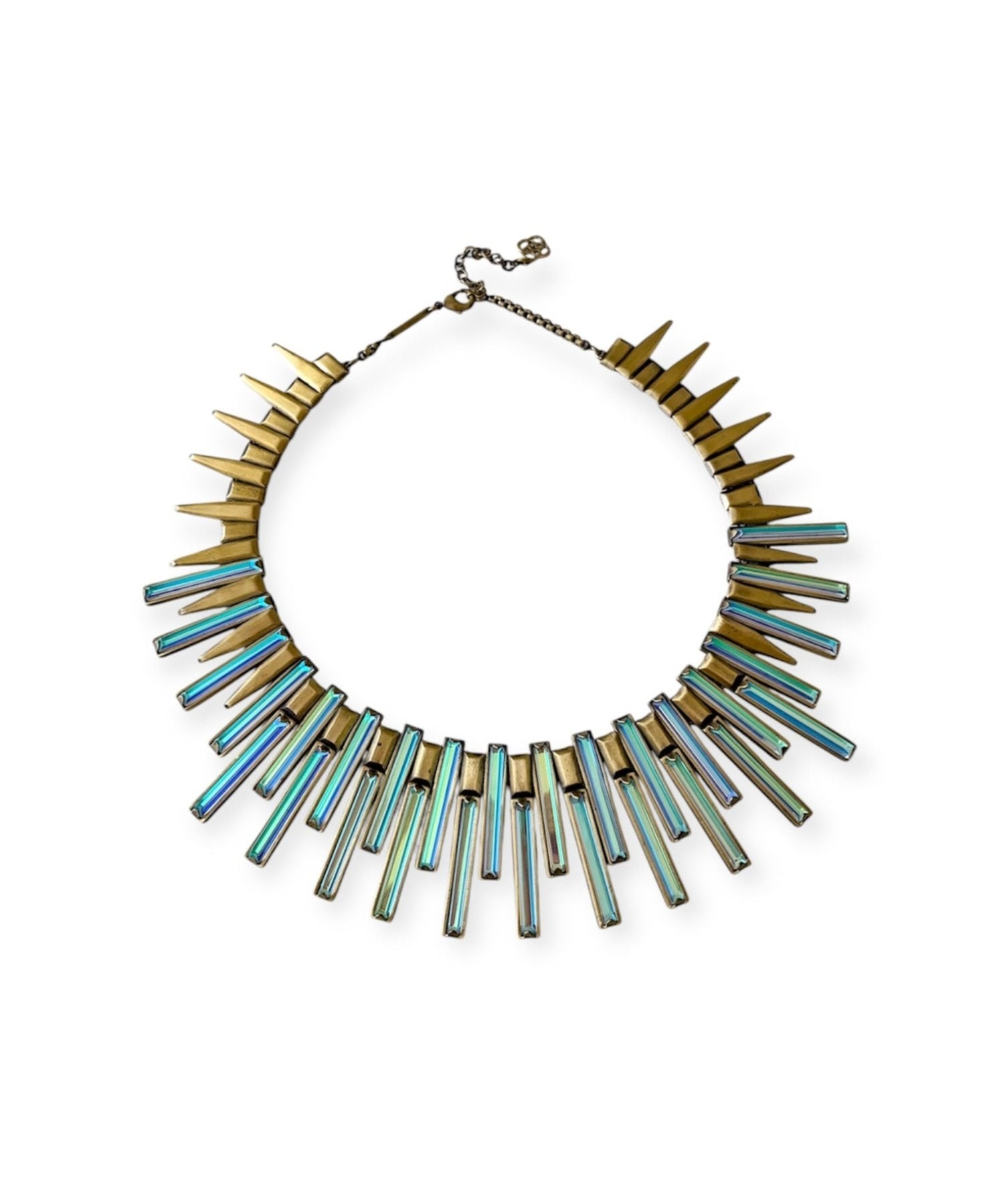 Kaplan Statement Necklace in Antique Brass