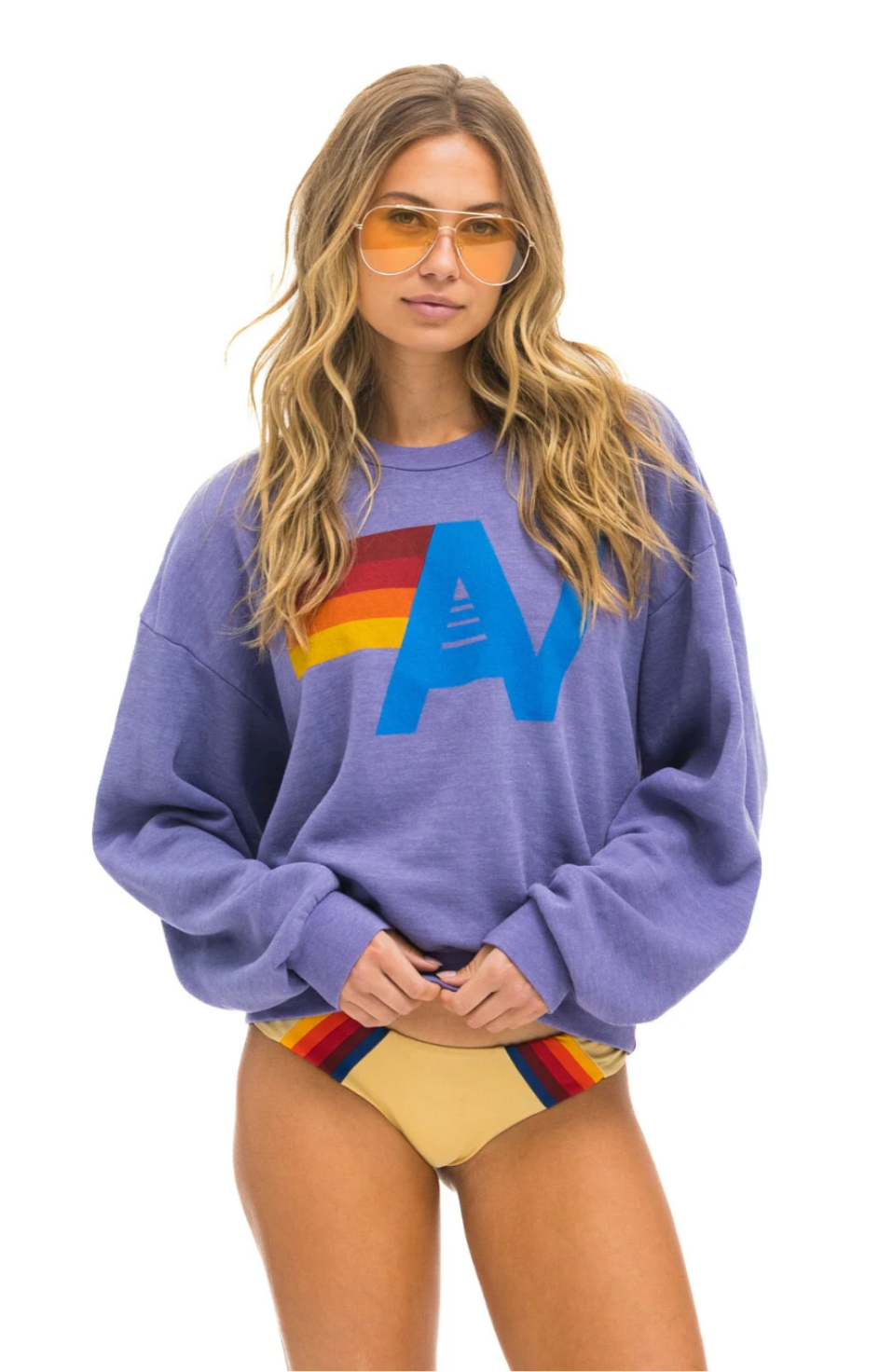 Logo Crew Sweatshirt Relaxed Lavender