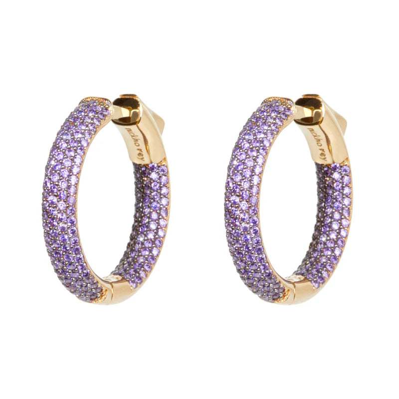 Mini Tire Hoop Purple Crystals