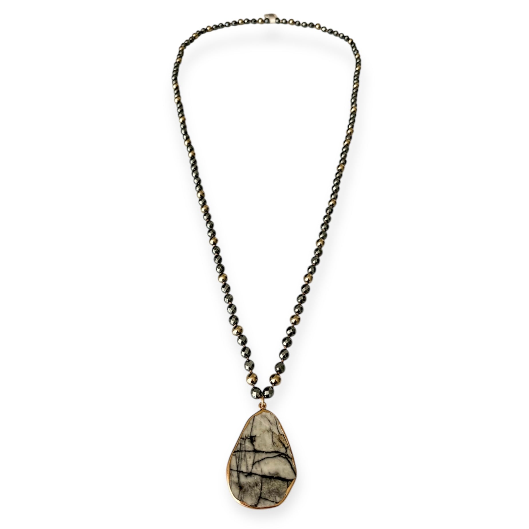 Odessa Bronze and Gunmetal Pendant Necklace