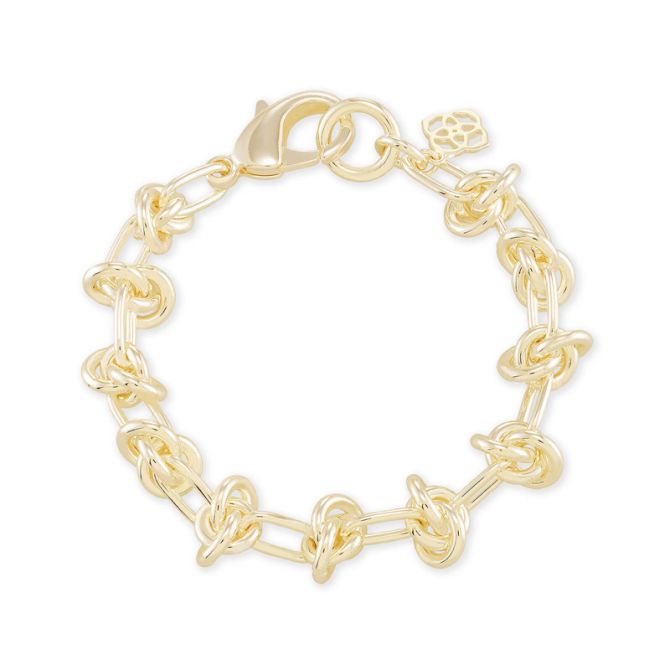 Presleigh Love Knot Link Bracelet in Gold