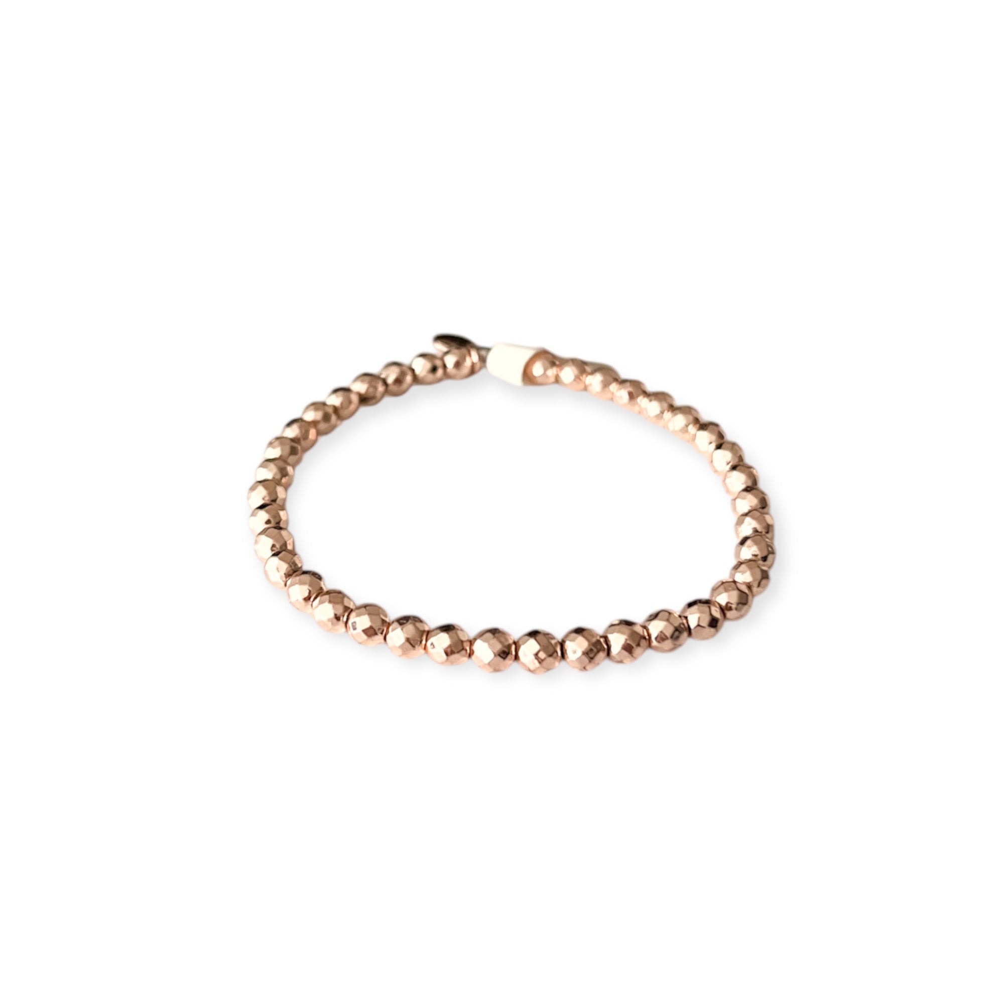 Rose Gold Stretch Mini Bead Bracelet