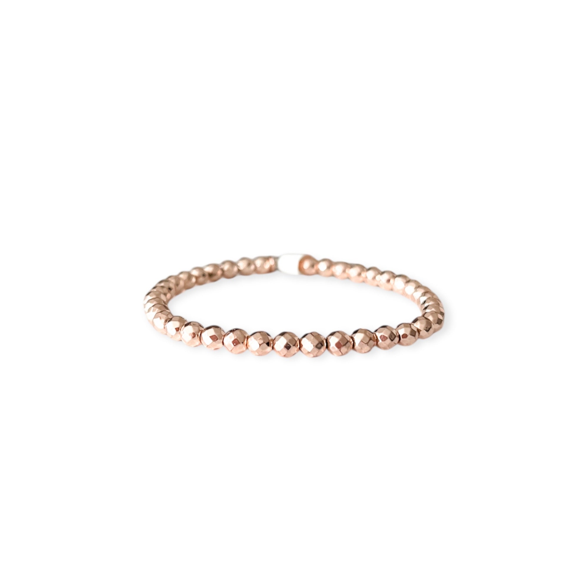 Rose Gold Stretch Mini Bead Bracelet