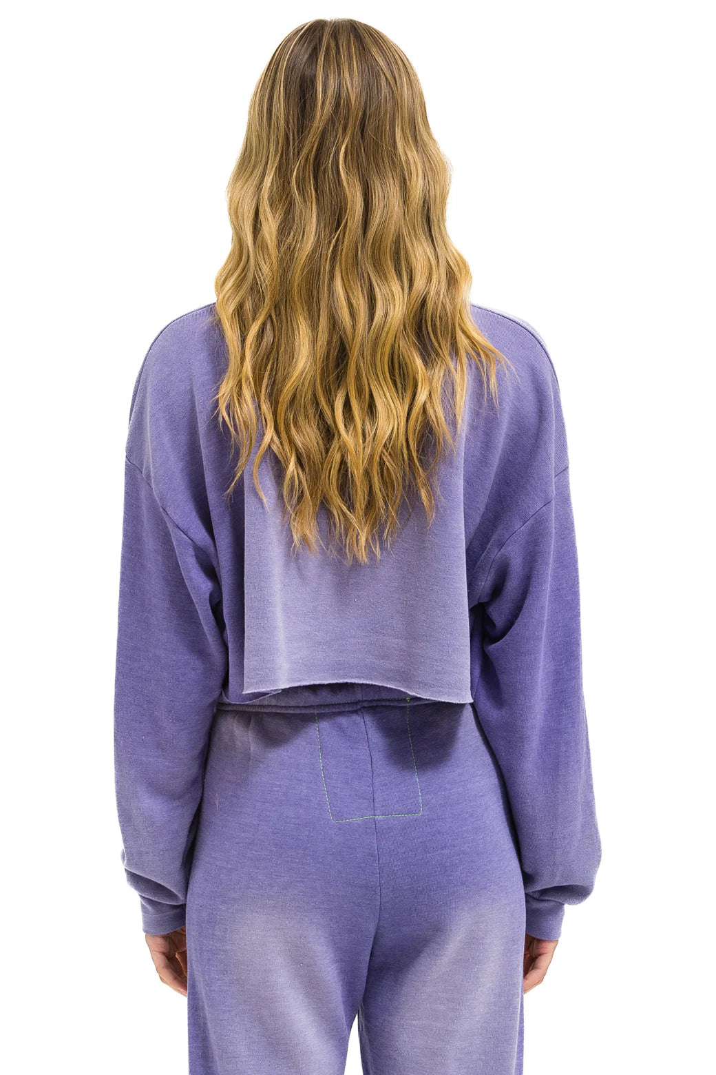 Vintage Logo Cropped Crew Sweatshirt Relaxed-Faded Grape