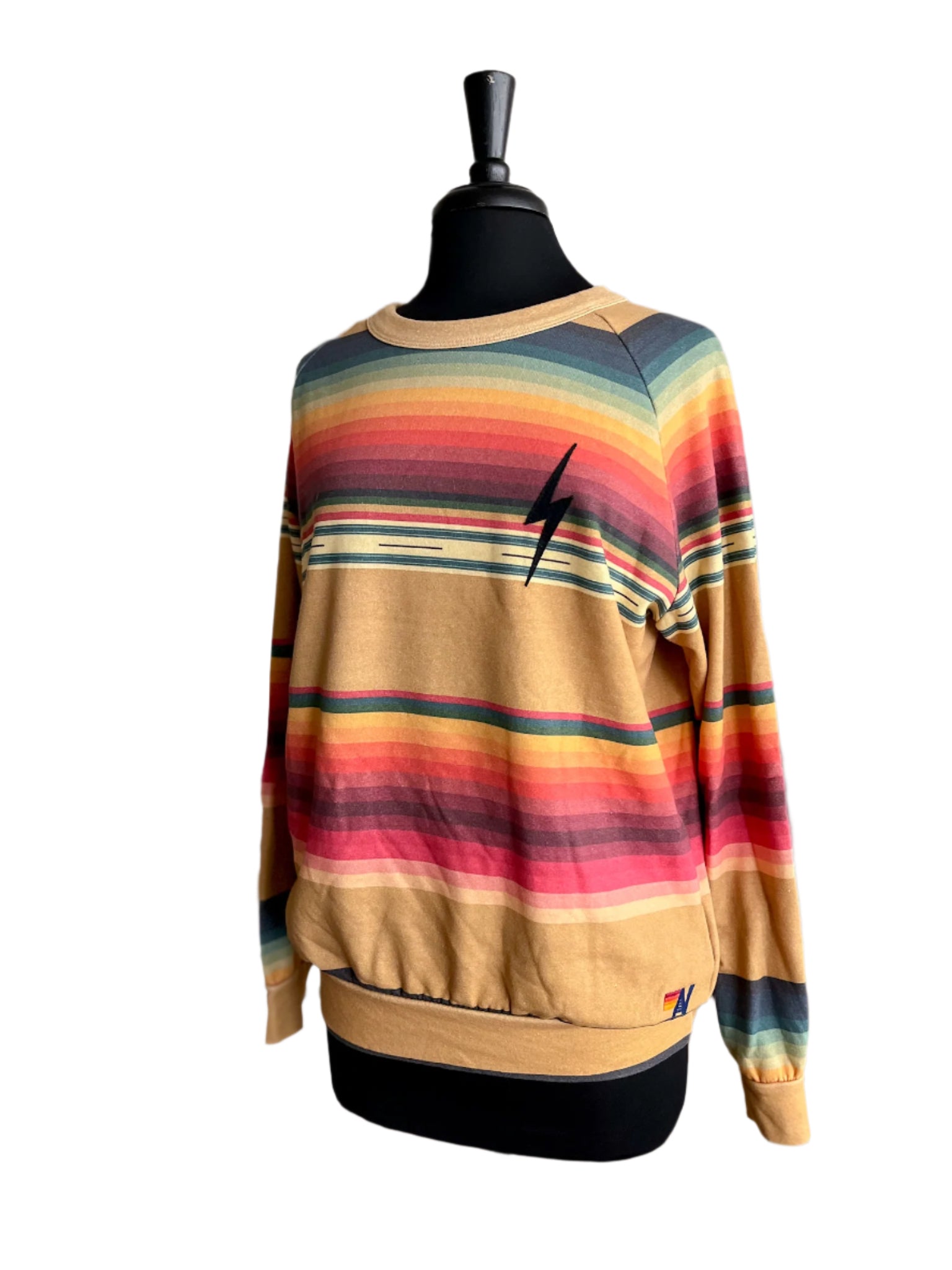 Serape Bolt Crew Sweatshirt Mustard