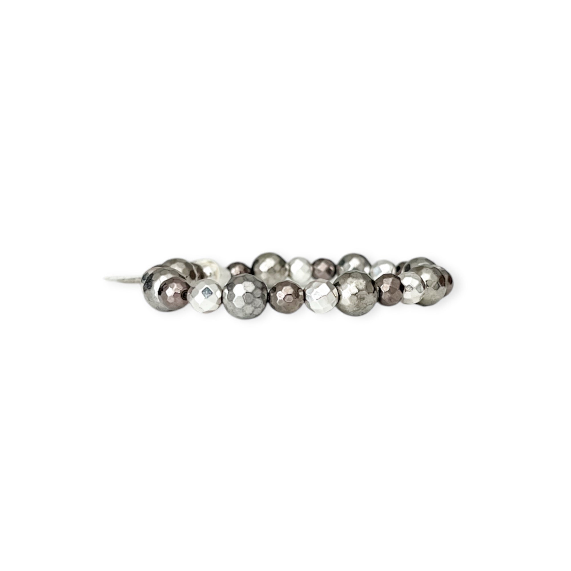 Silver Multi Stretch Bead Bracelet