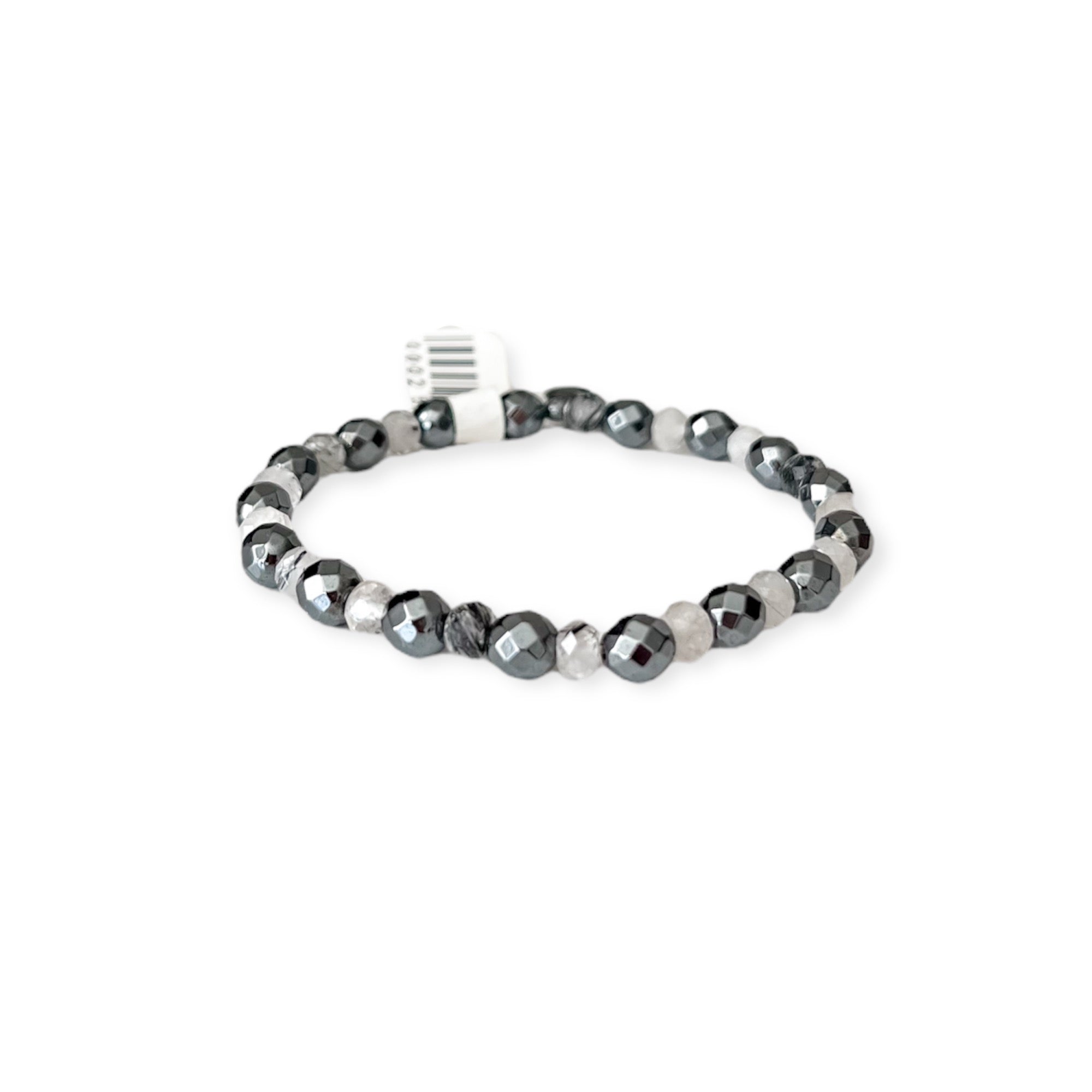 Silver Mystic Stretch Bead Bracelet