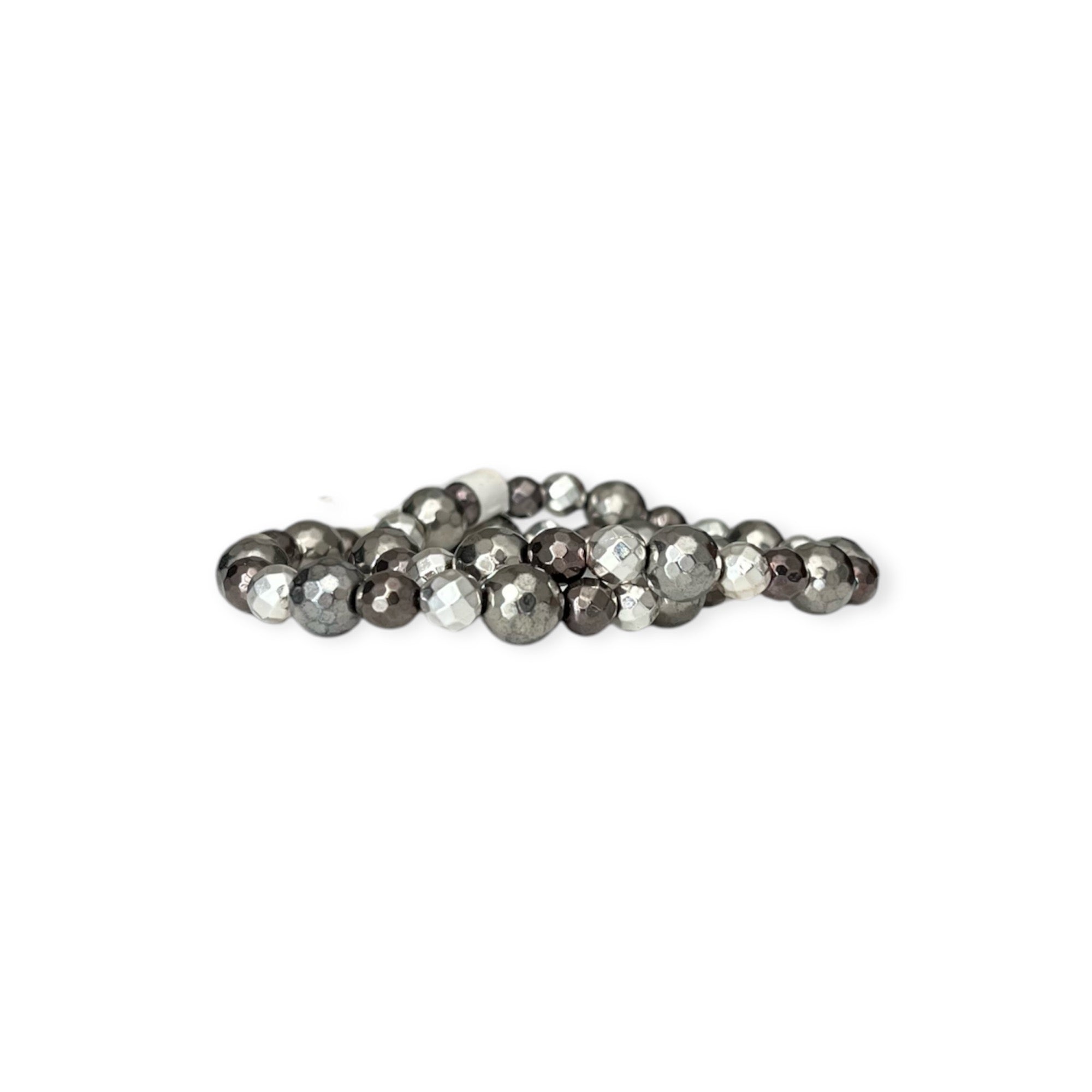 Silver & Pewter Multi Stretch Bead Bracelet