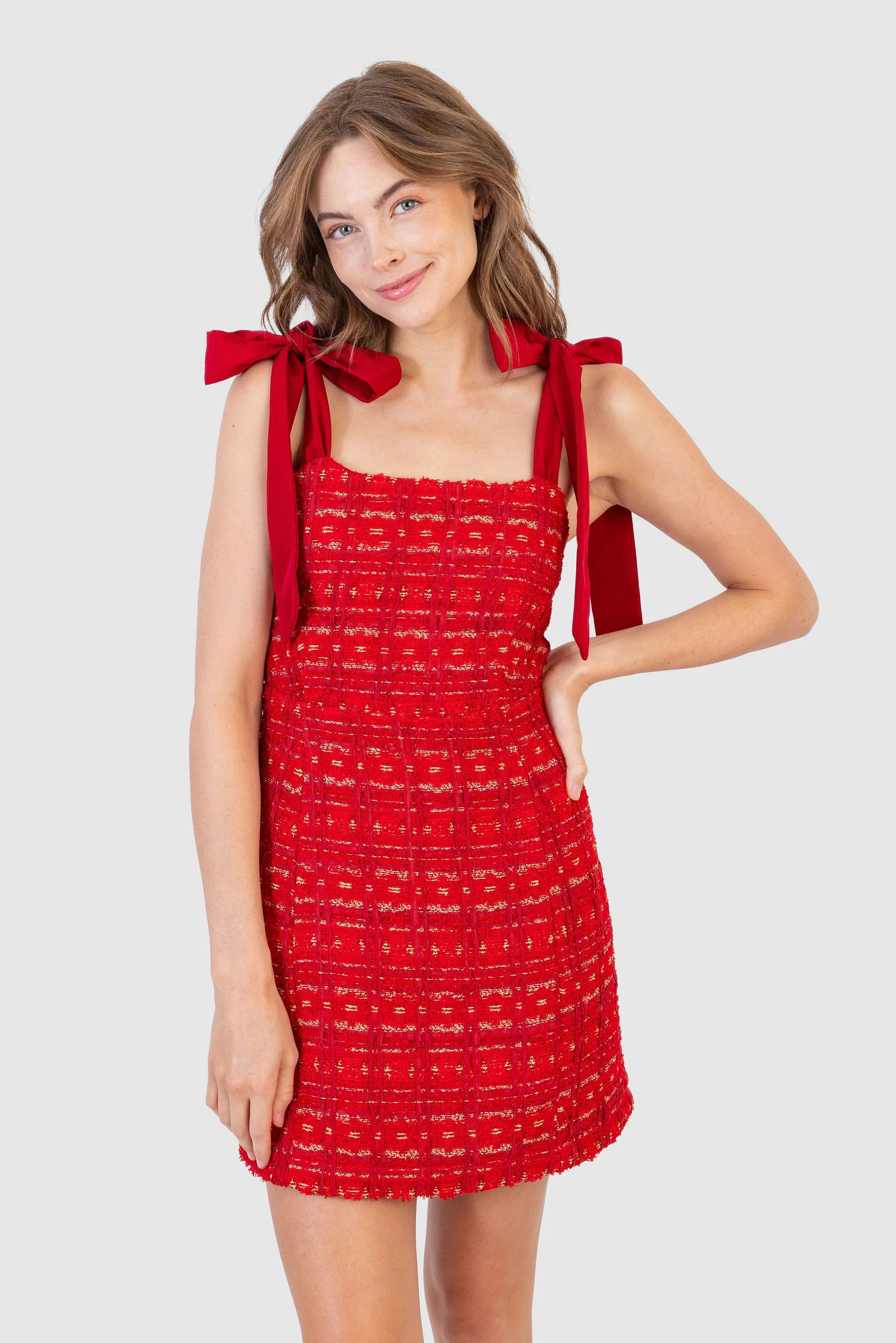 Stella Dress Cherry Tweed