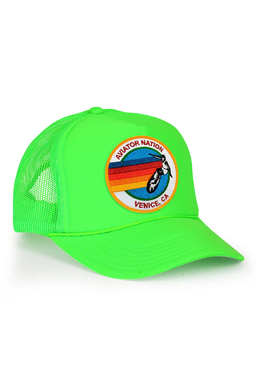 Signature Vintage Low Rise Trucker Hat Neon Green