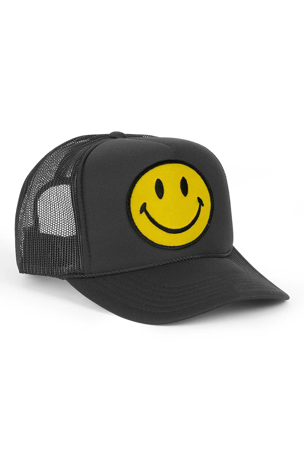 Smiley Vintage Low Rise Trucker Hat Black