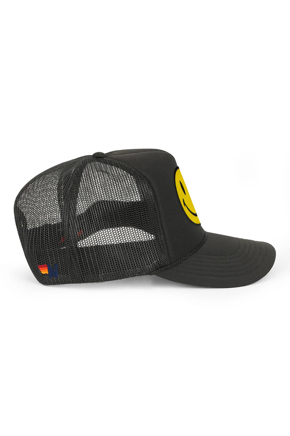 Smiley Vintage Low Rise Trucker Hat Black