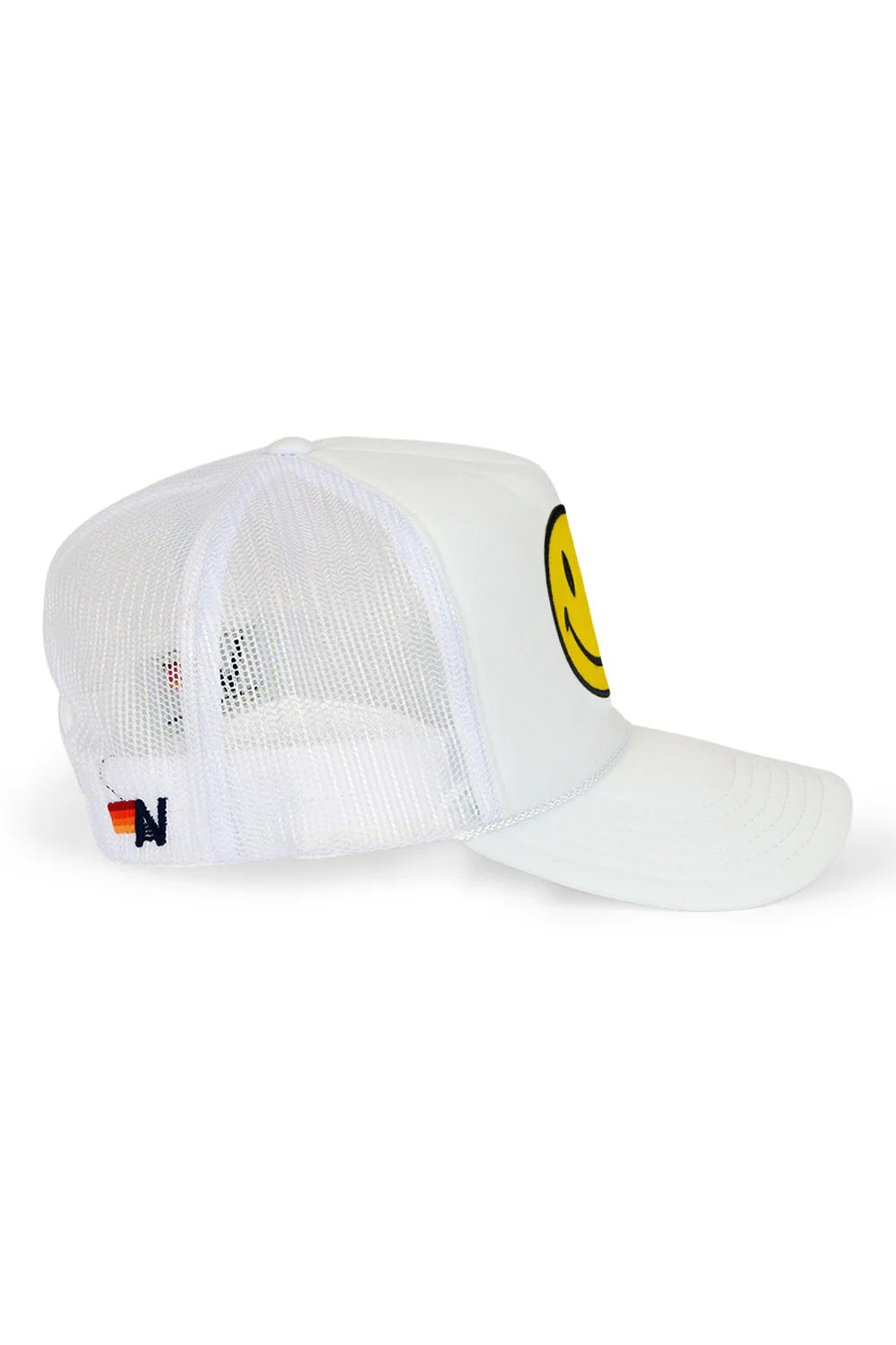 Smiley Vintage Low Rise Trucker Hat White