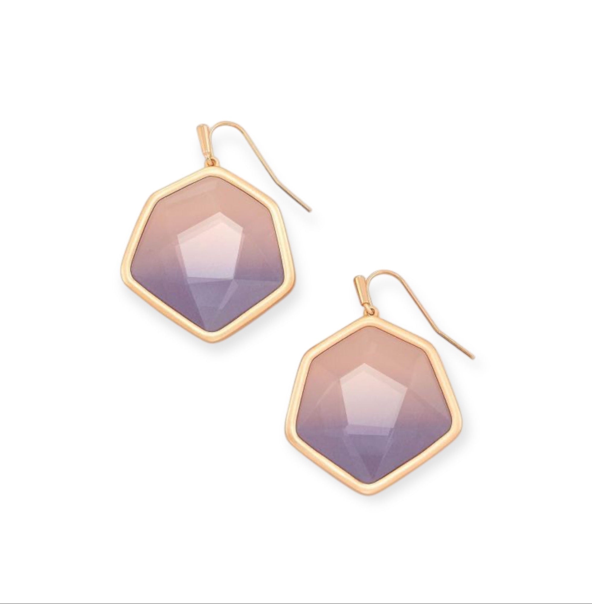 Vanessa Rose Gold  Drop Peach Ombré Earrings