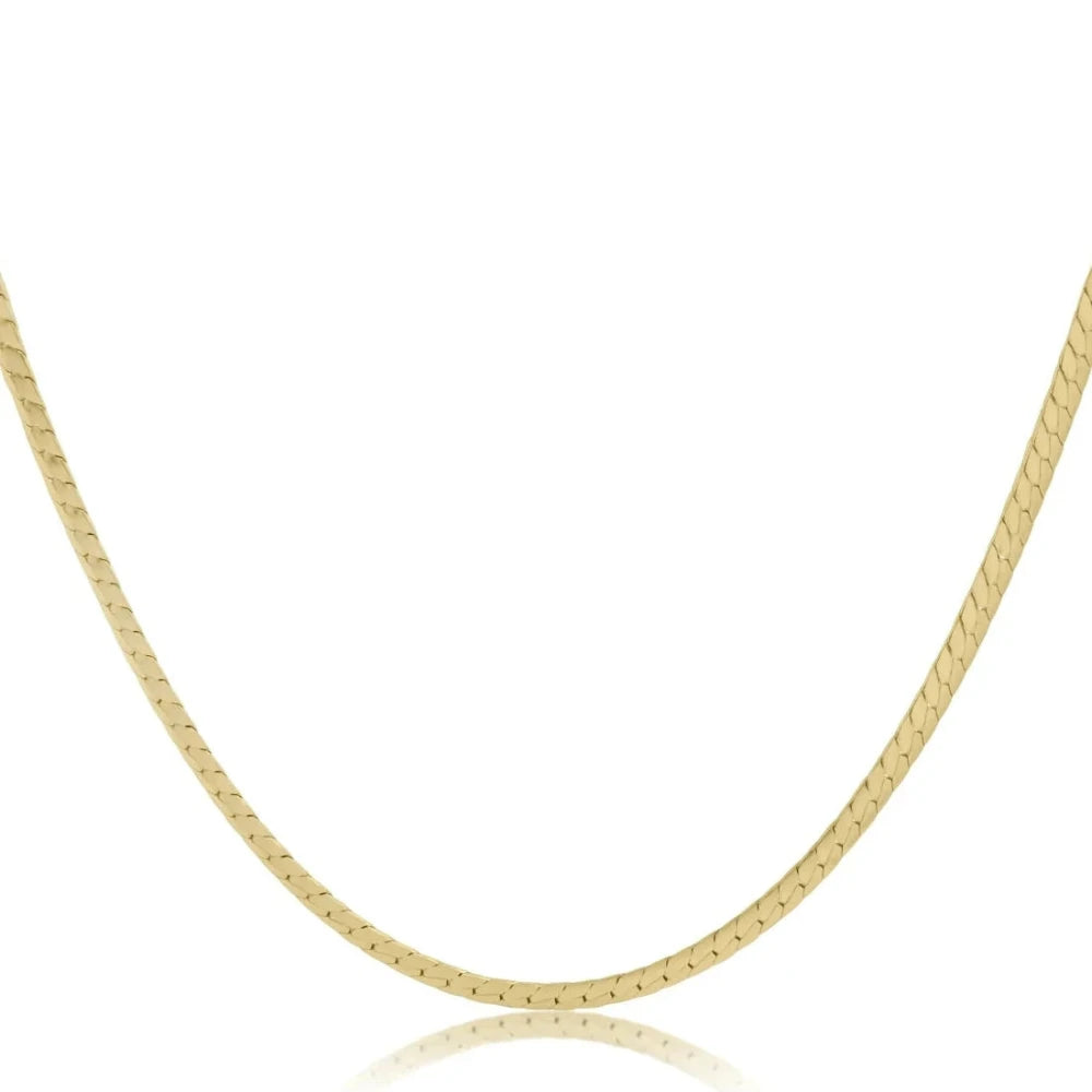 15" Choker Herringbone Chain - Gold