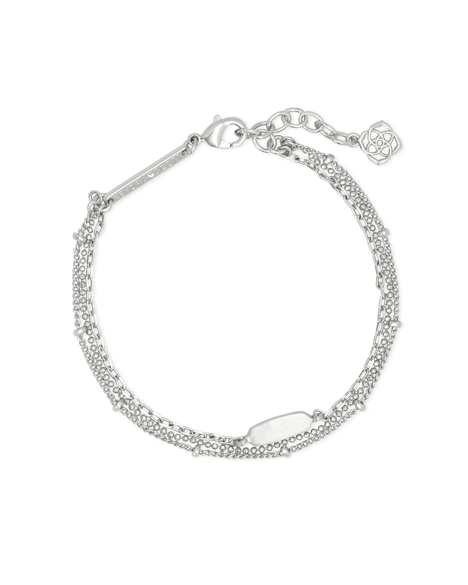 Fern Multi Strand Bracelet in Bright Silver