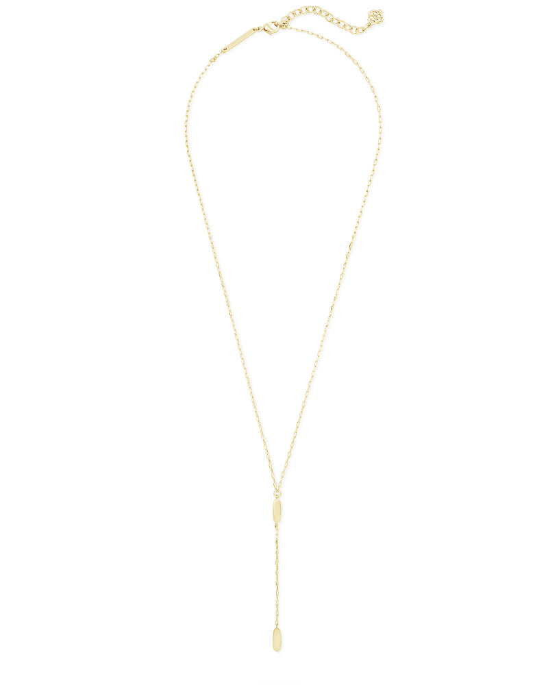 Fern Y Necklace in Gold