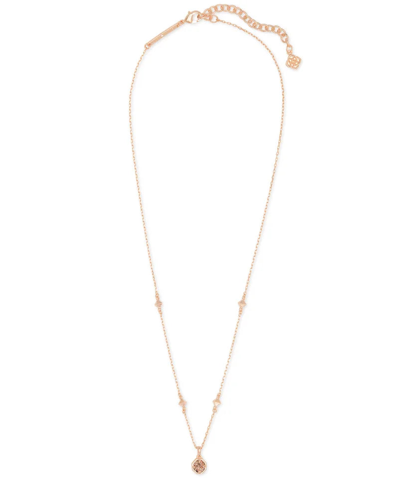 Nola Short Rose Gold Pendant  Drusy