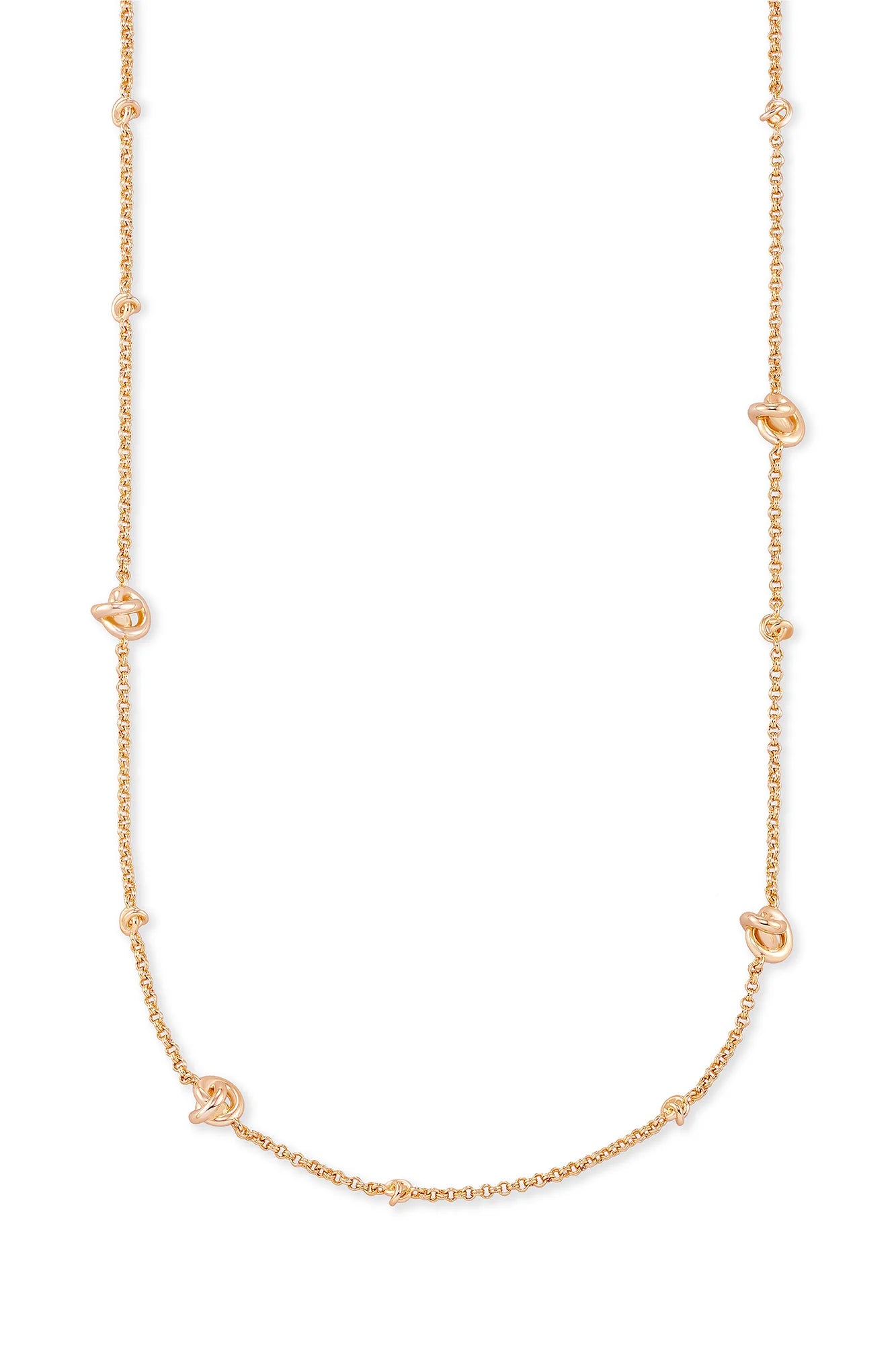 Presleigh Rose Gold Love Knot Pendant Necklace