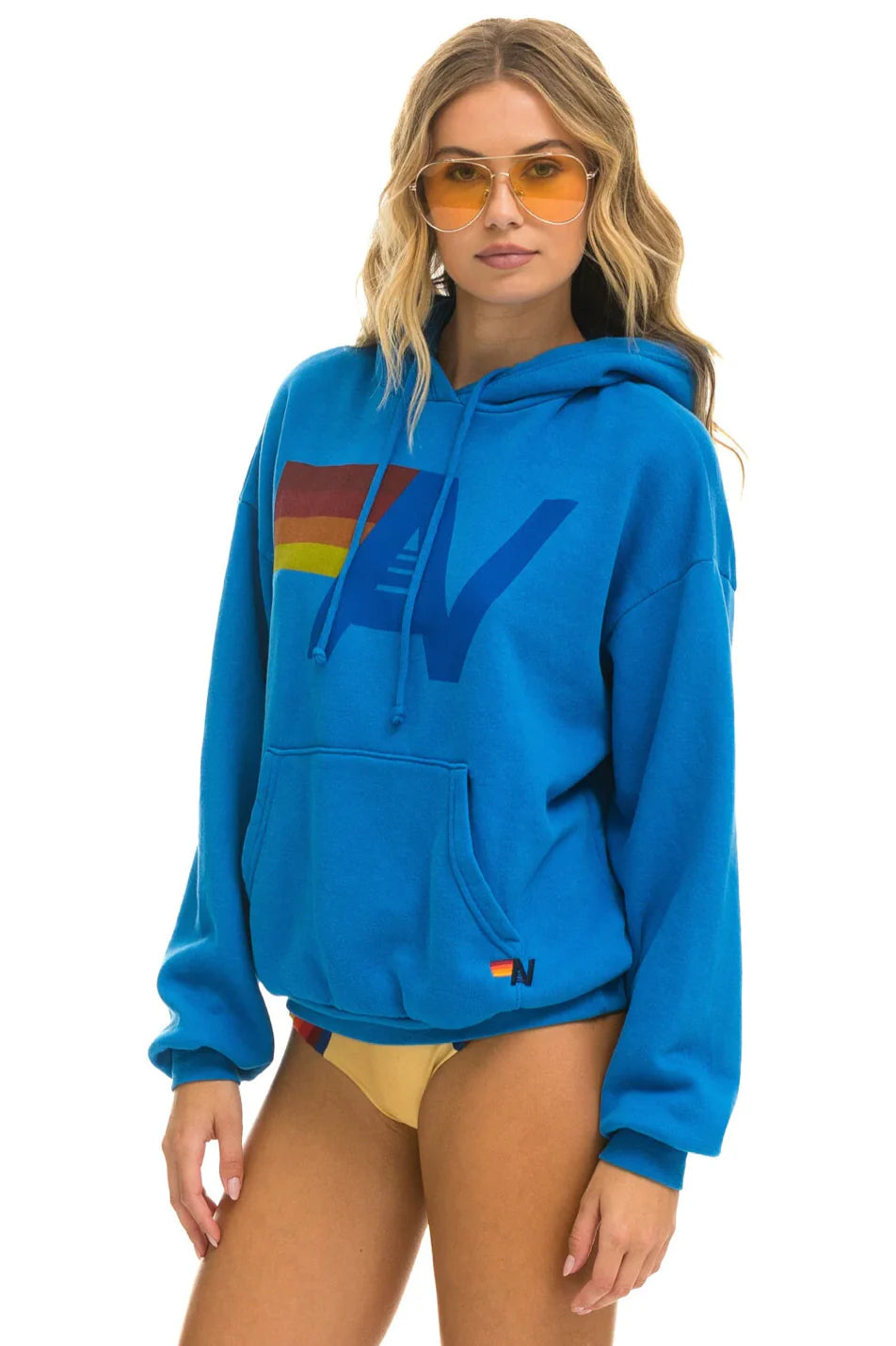 Logo Pullover Relaxed Hoodie - Ocean