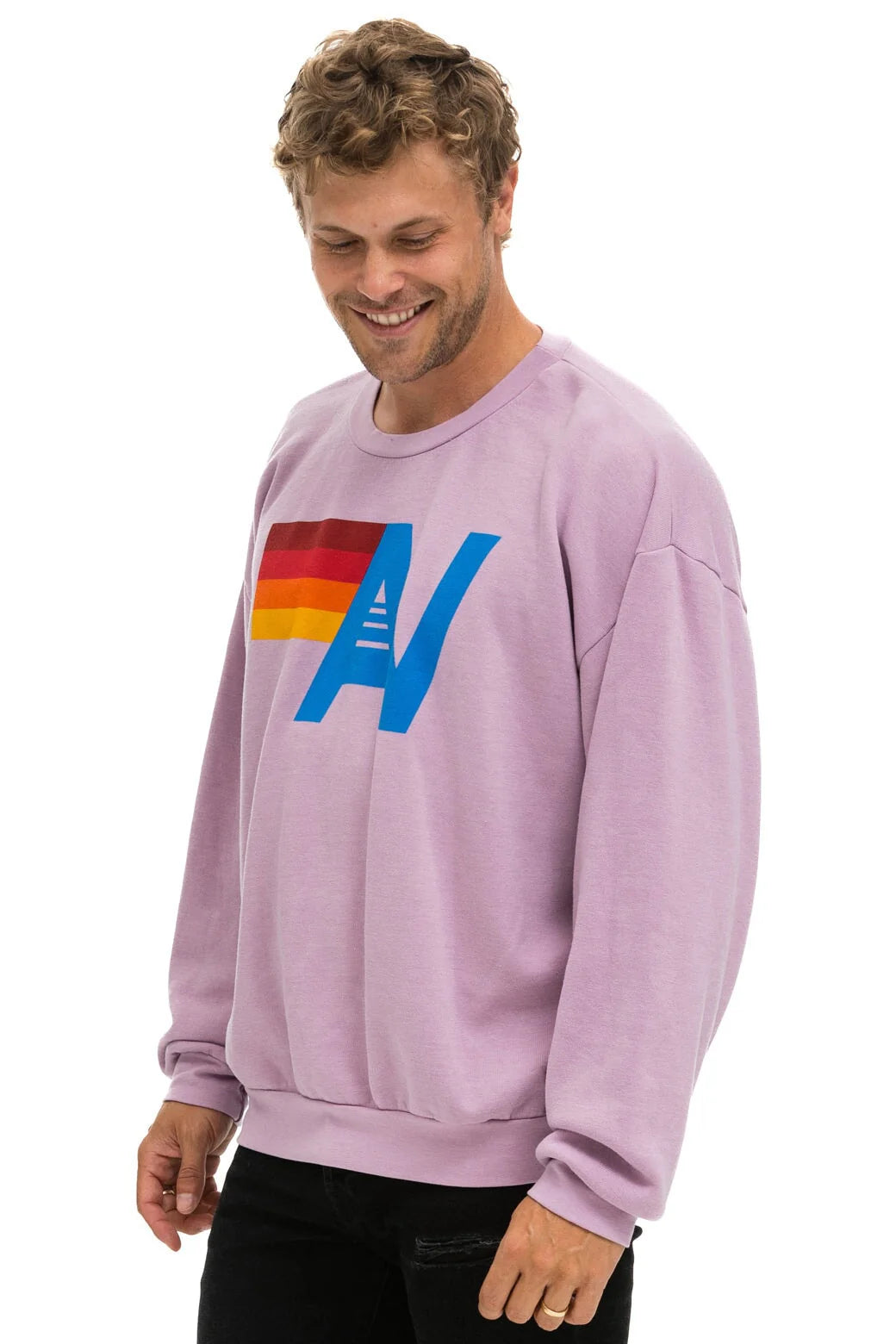 Logo Crew Sweatshirt Relaxed Mauve