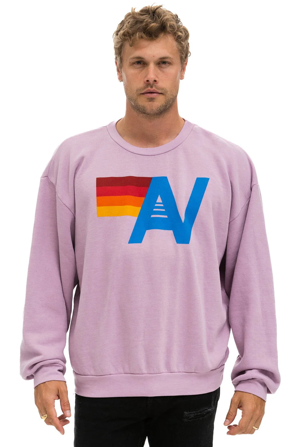 Logo Crew Sweatshirt Relaxed Mauve