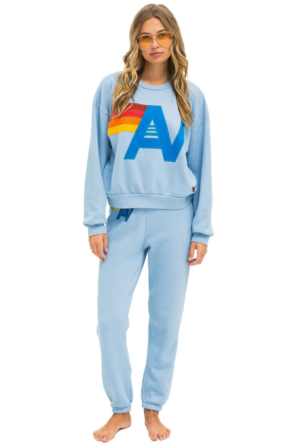 Logo Stitch Crew Sweatshirt Relaxed Ice