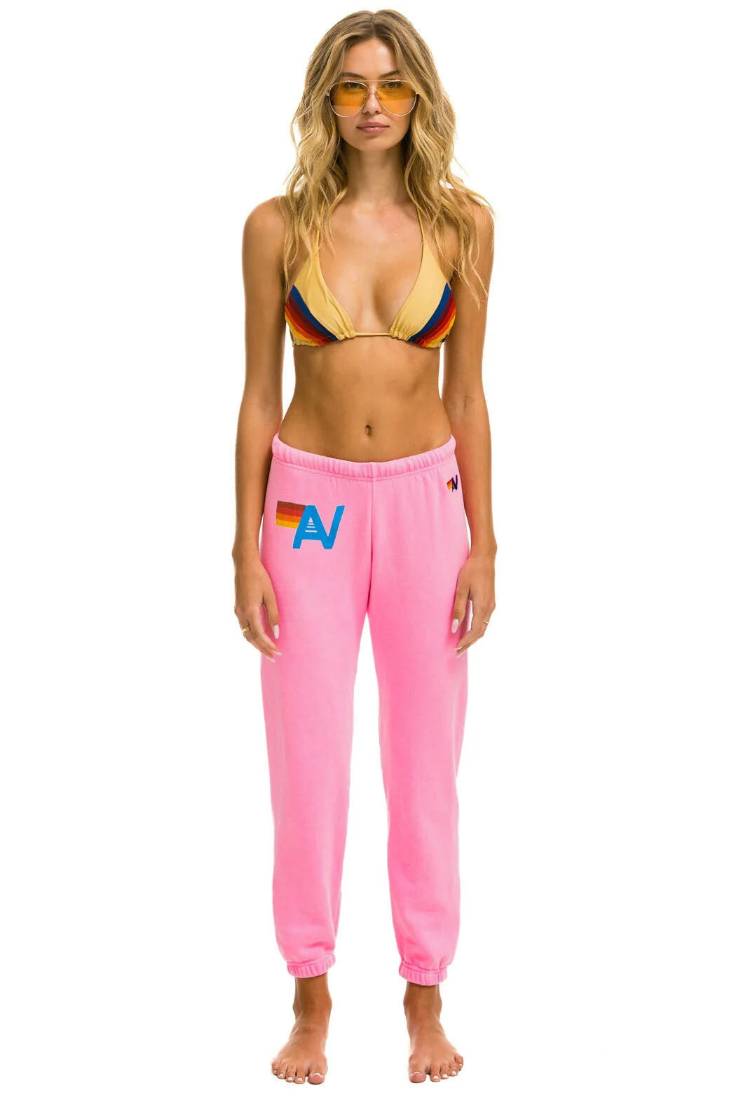 Logo Women's Sweatpants Neon Pink