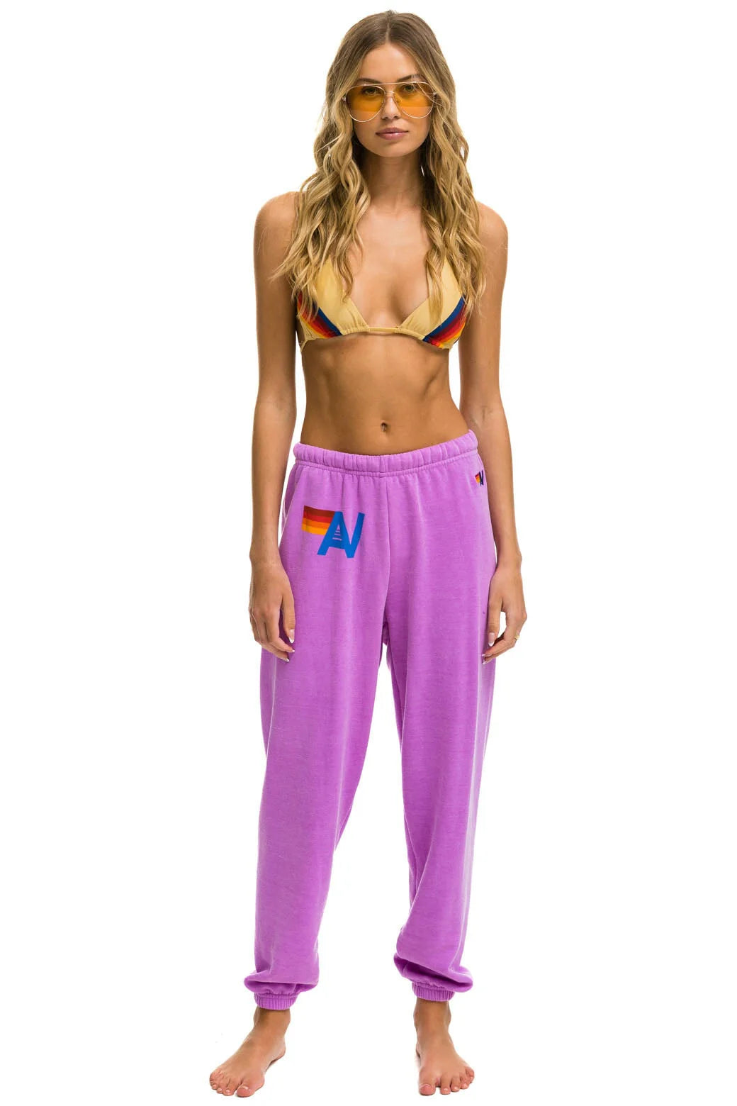 Logo Women's Sweatpants Neon Purple