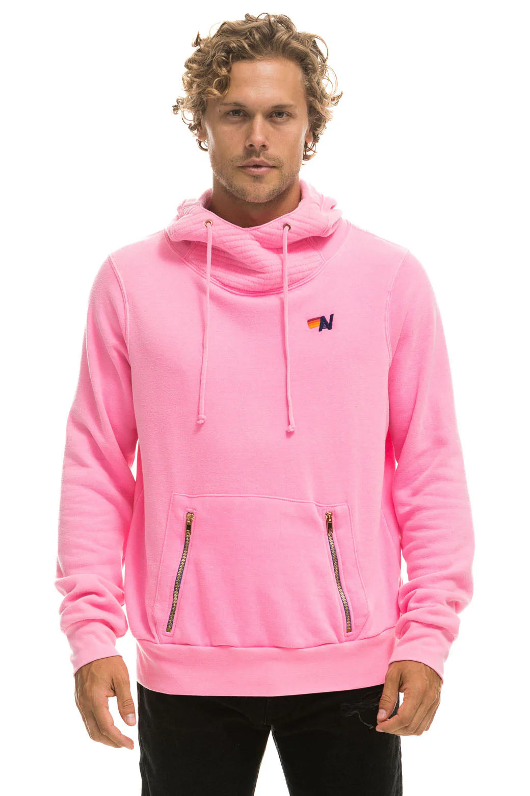 Ninja Bolt Pullover Hoodie Neon Pink/Mint