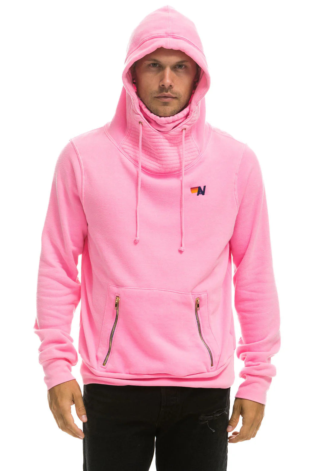 Ninja Bolt Pullover Hoodie Neon Pink/Mint