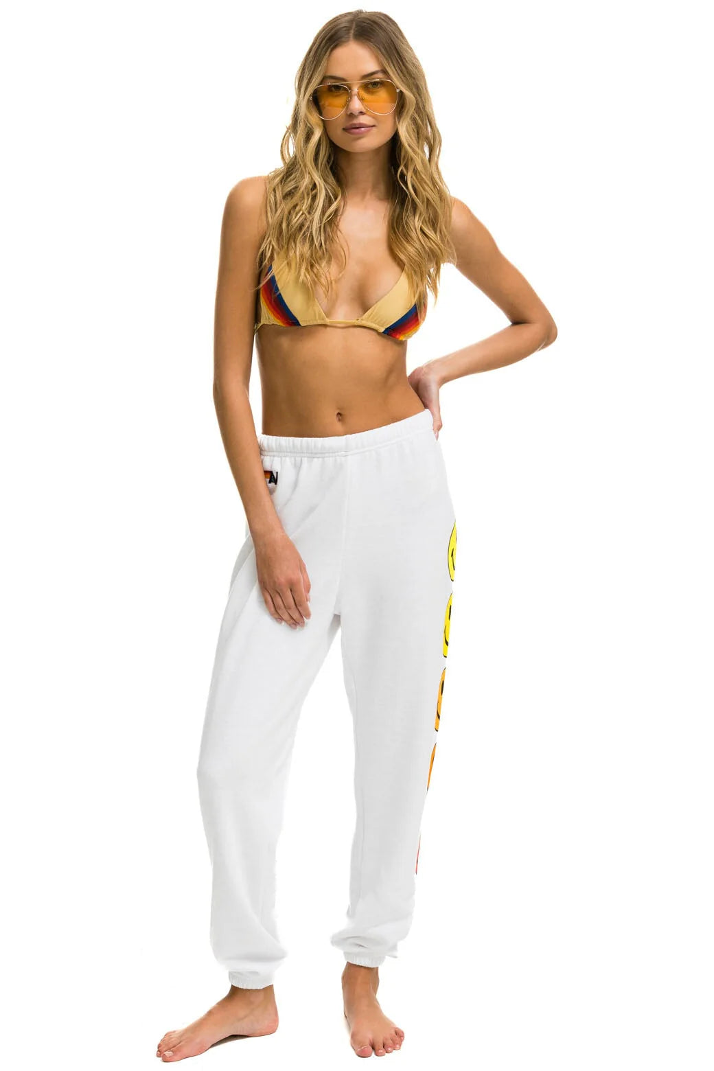 Smiley Sunset Sweatpants White